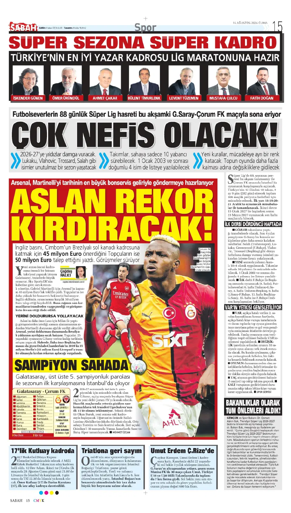 Orkun Kökçü'nün kankası Beşiktaş'a geliyor | Sporun manşetleri - 22