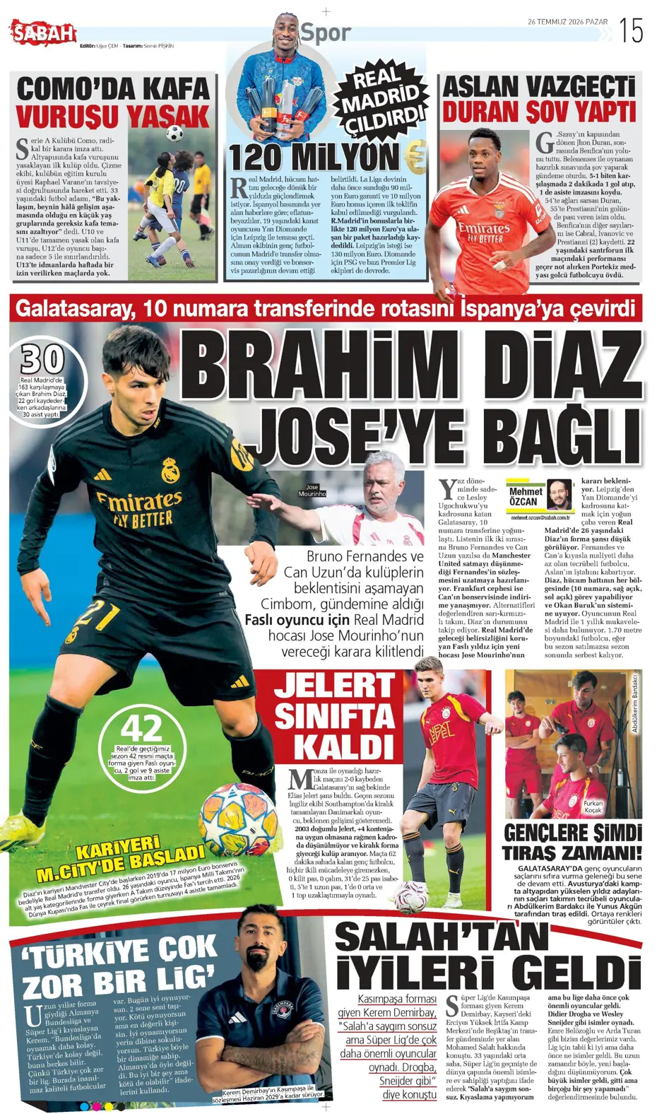"Darwin Nunez geliyor" | Sporun manşetleri - 25
