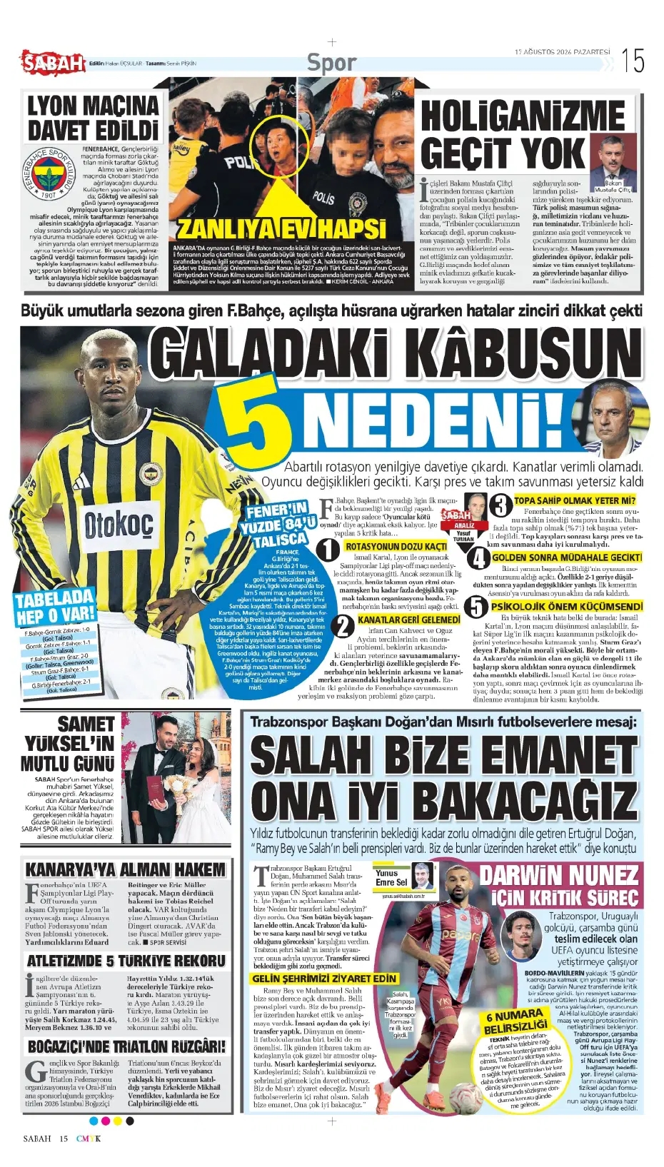 Fenerbahçe'de 2. kaptan Hakan Çalhanoğlu | Sporun manşetleri - 13 Fenerbahçe'de 2. kaptan Hakan Çalhanoğlu | Sporun manşetleri - 13