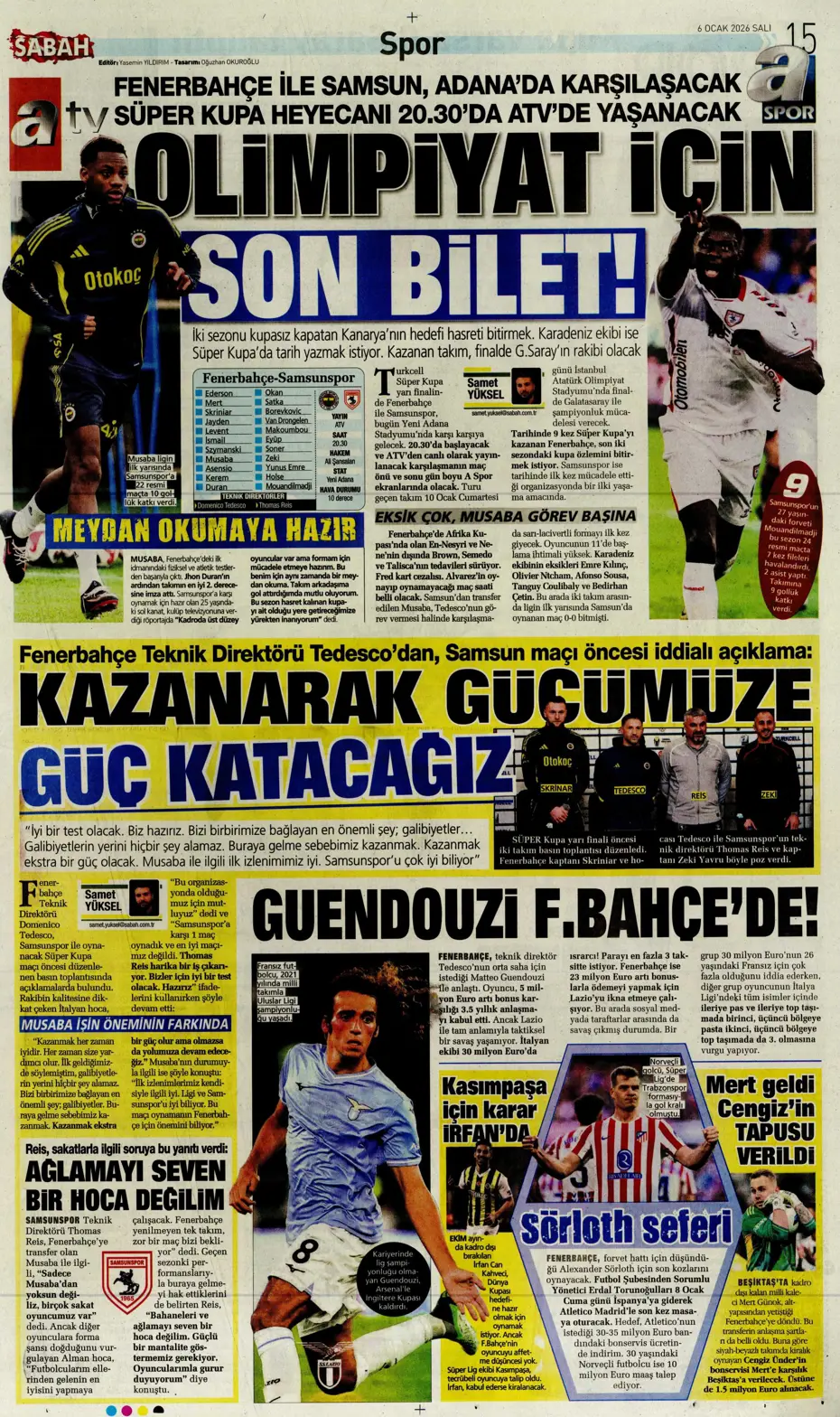 "Lookman Afrika Kupası'ndan direkt İstanbul'a" | Sporun manşetleri - 28 "Lookman Afrika Kupası'ndan direkt İstanbul'a" | Sporun manşetleri - 28