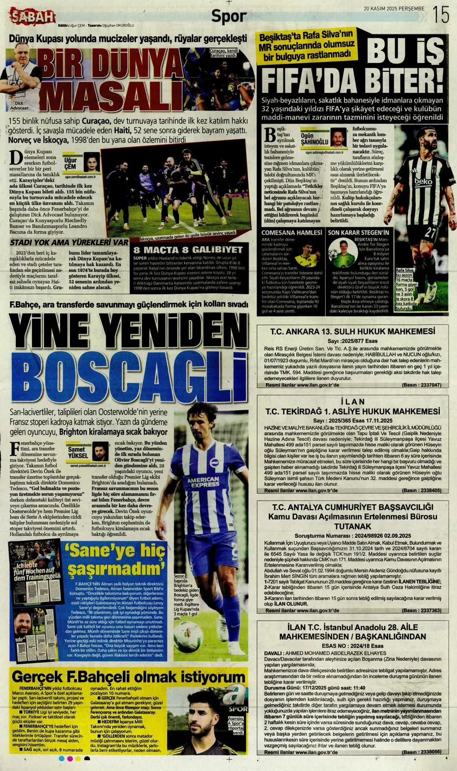 "Leao bombası" | Sporun manşetleri - 7