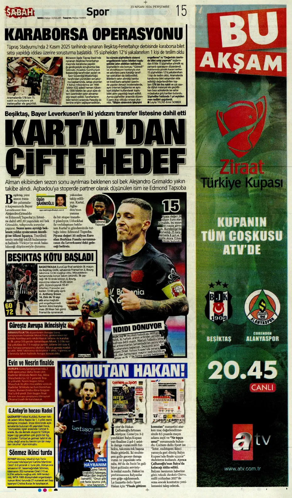 "Koopmeiners Galatasaray'a doğru" | Sporun manşetleri - 8