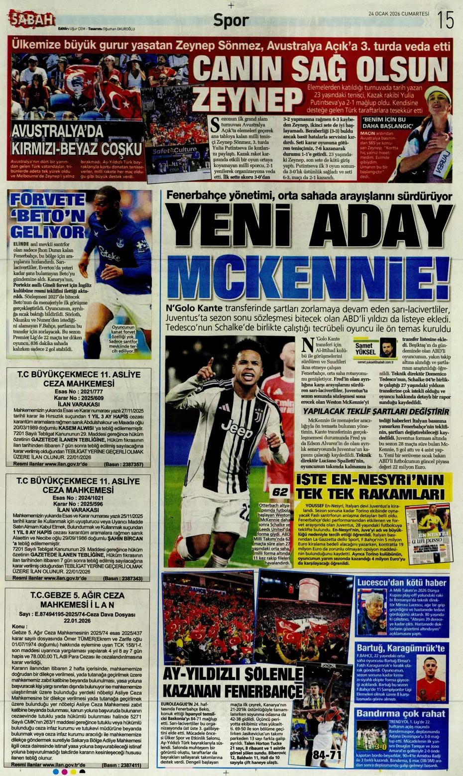 "Yaser Asprilla, Galatasaray'da" | Sporun manşetleri - 10