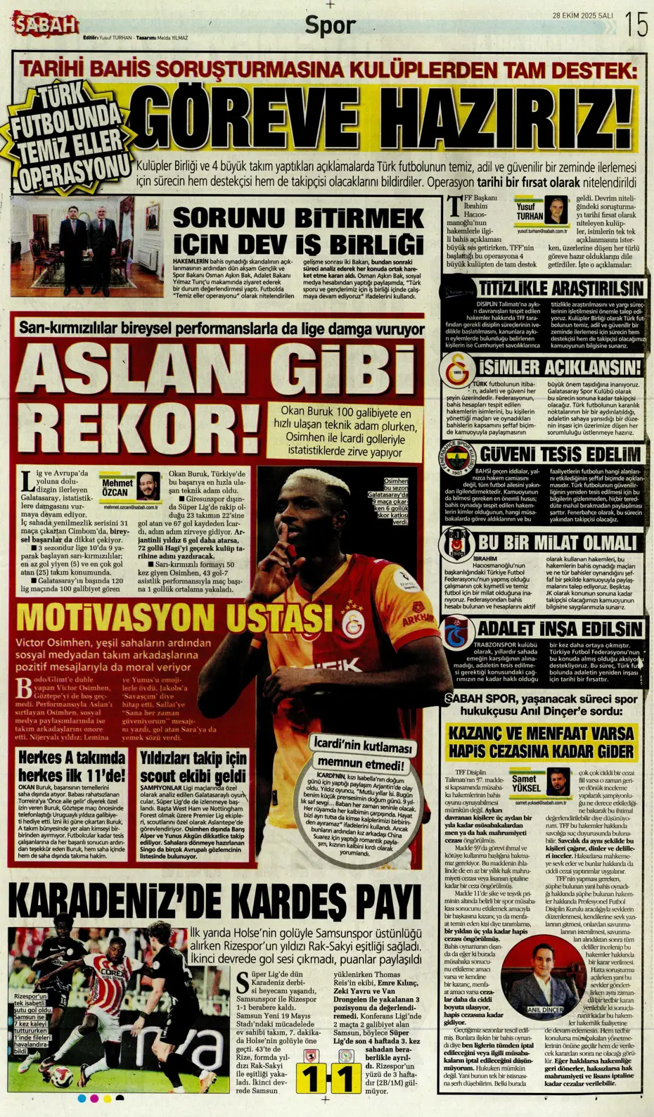 "Galatasaray'dan ocakta 2 bomba transfer" | Sporun manşetleri - 13 "Galatasaray'dan ocakta 2 bomba transfer" | Sporun manşetleri - 13