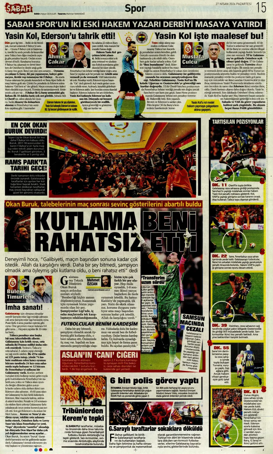 "Aslan Fener'i 7 bitirdi" | Sporun manşetleri - 9 "Aslan Fener'i 7 bitirdi" | Sporun manşetleri - 9