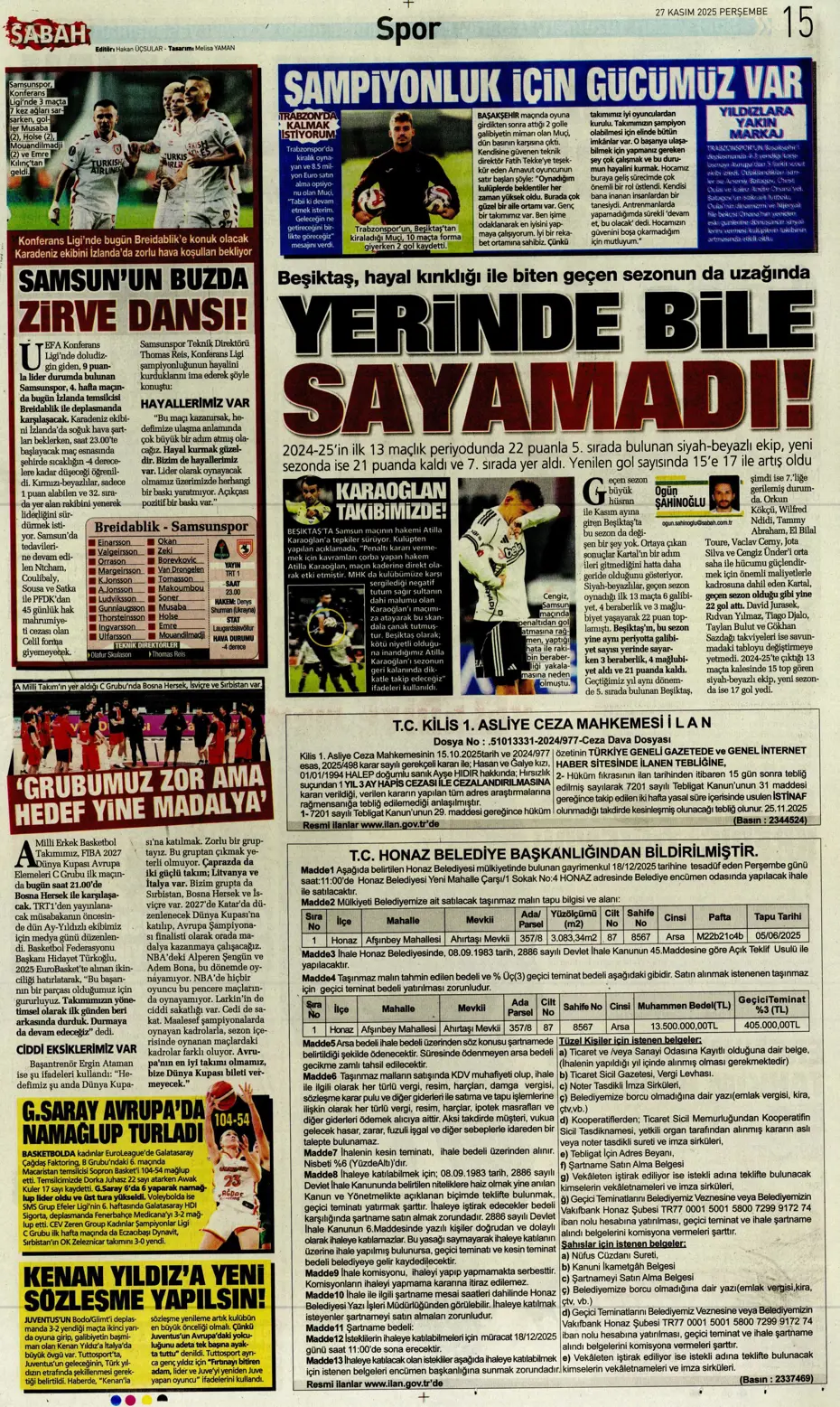 "Galatasaray'ı FIFA virüsü sardı" | Sporun manşetleri - 12