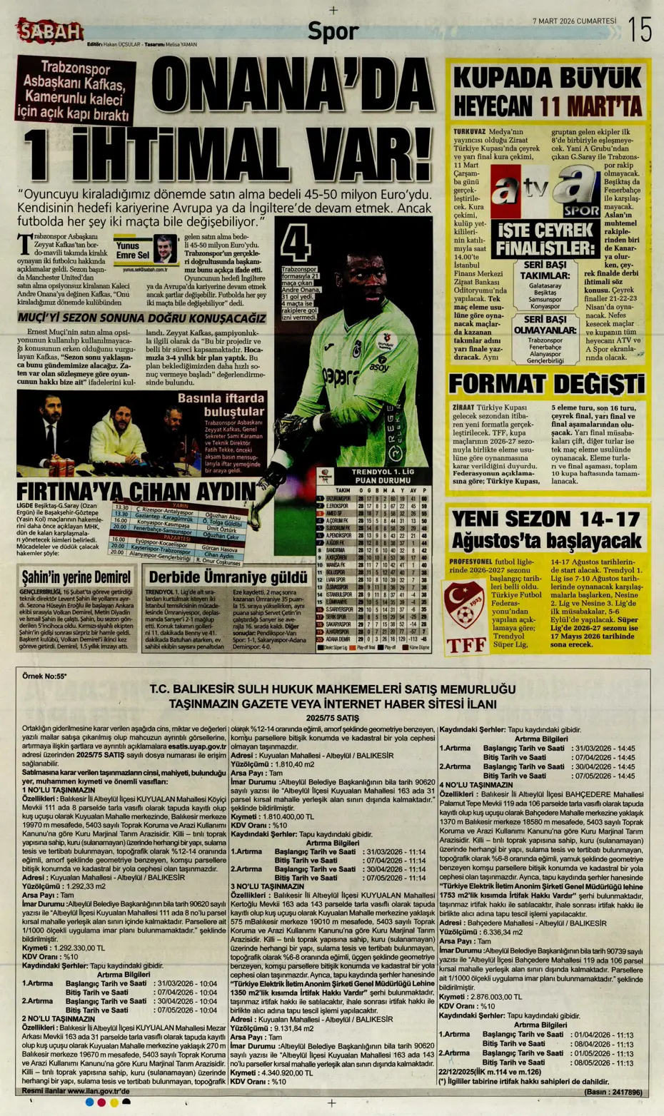 "Tedesco'ya Alman ve İtalyan markajı" | Sporun manşetleri - 17