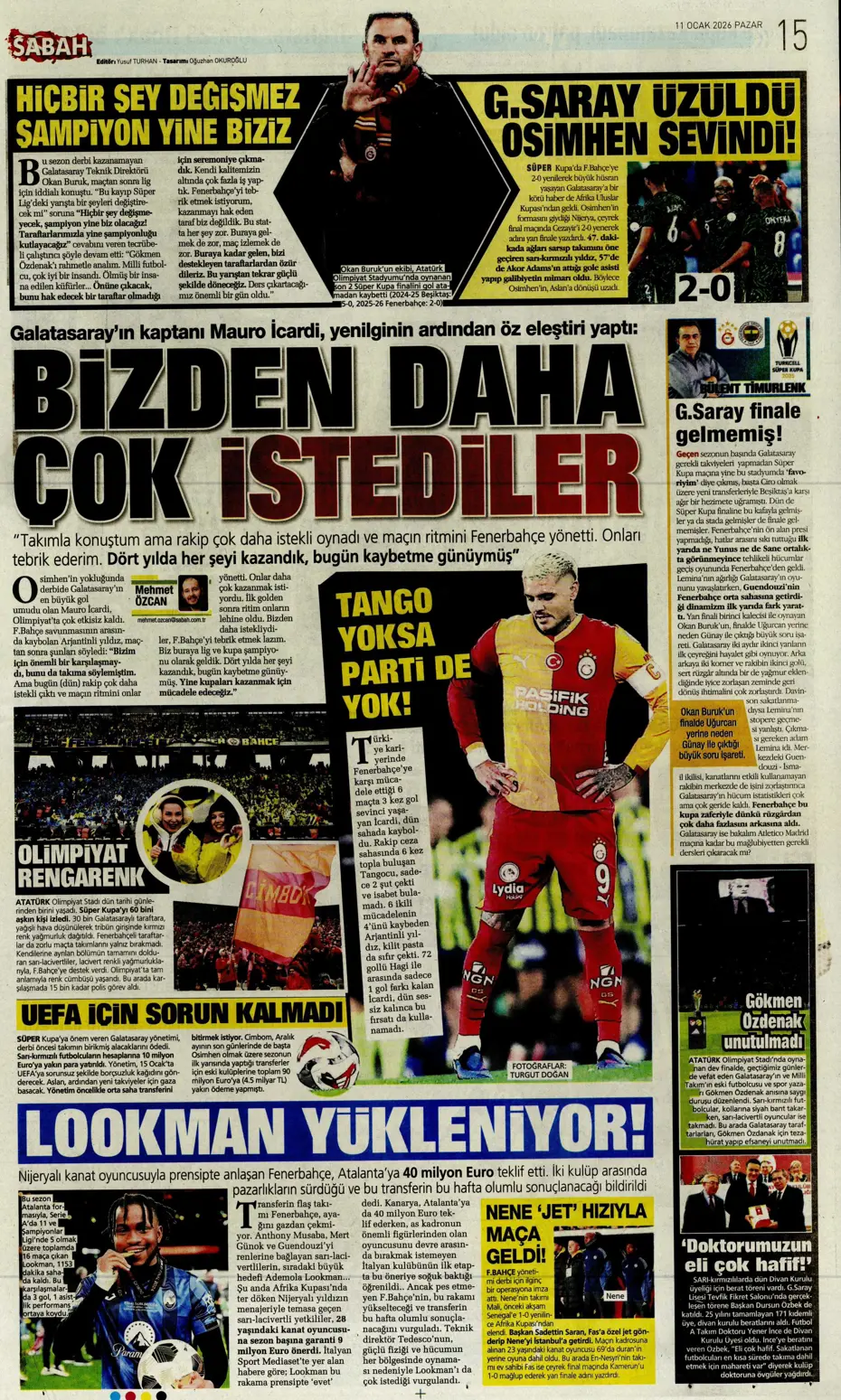 "Fenerbahçe'de volkanik patlama" | Sporun manşetleri - 32