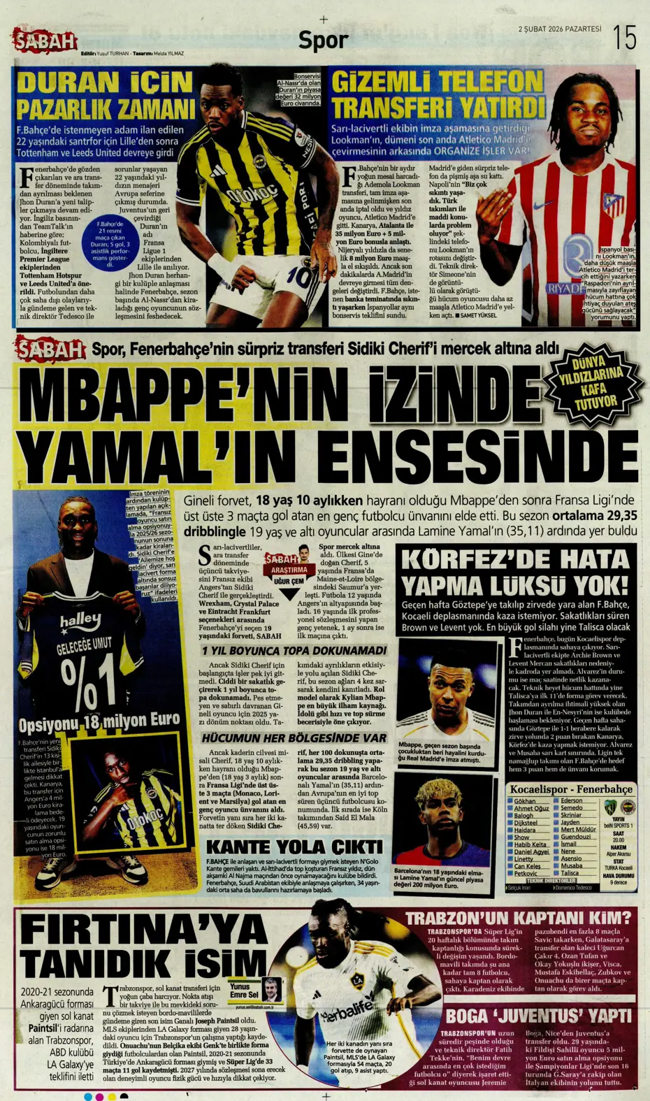 "Lookman peşinata kurban gitti" | Sporun manşetleri - 26