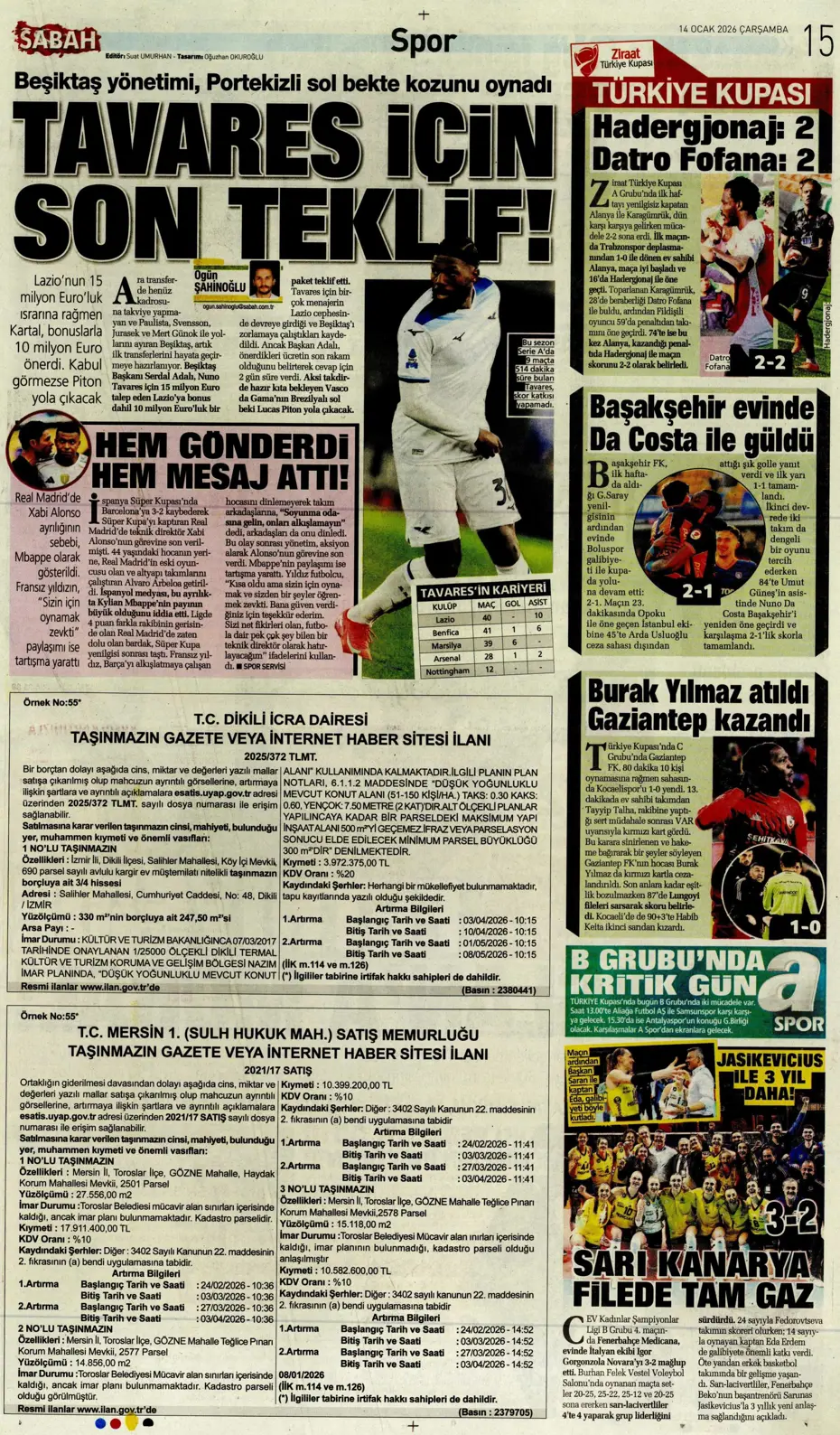 "N'Golo Kante Fenerbahçe'de" | Sporun manşetleri - 22