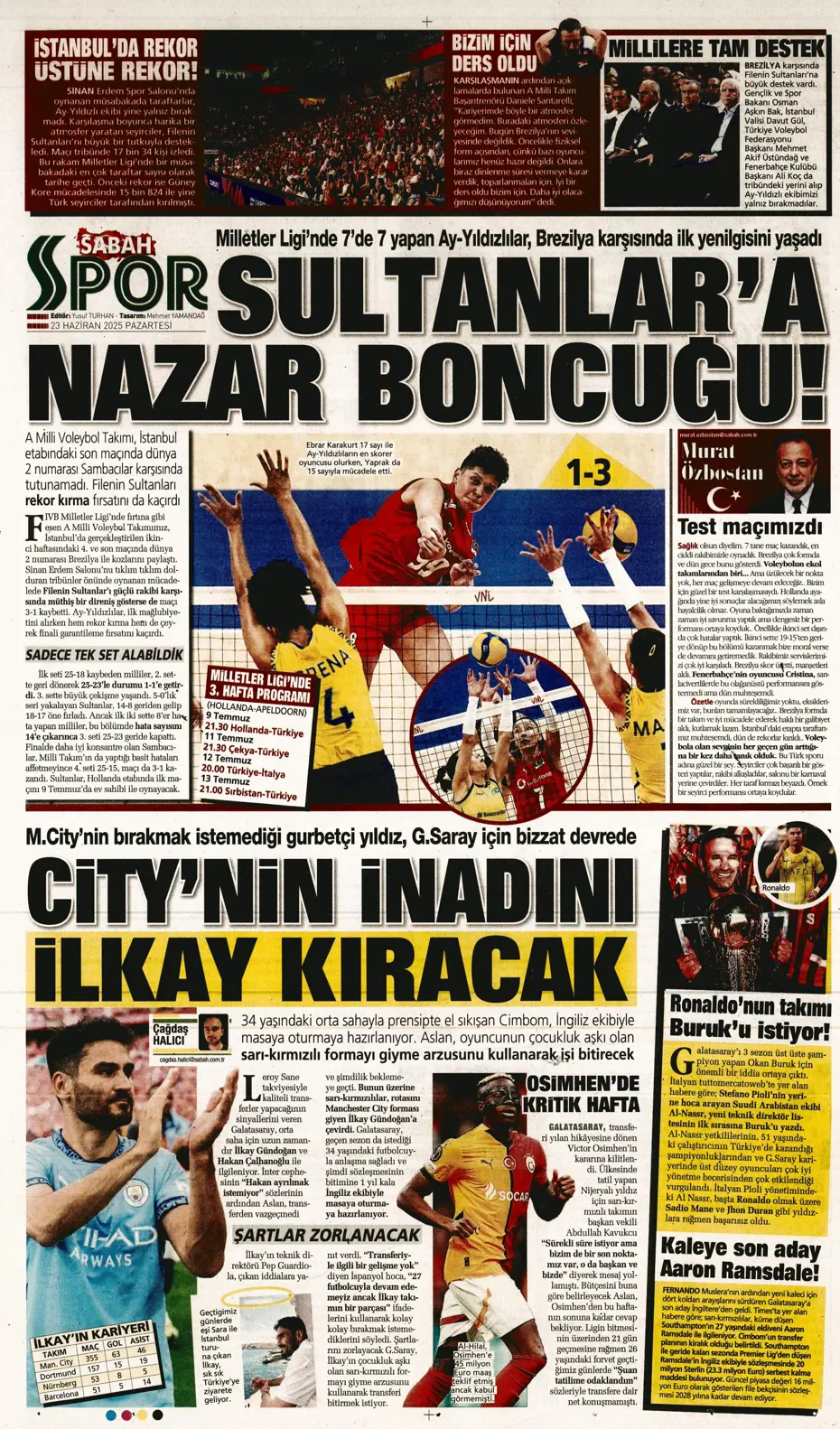 "Fenerbahçe'den Jadon Sancho bombası" | Sporun manşetleri - 10
