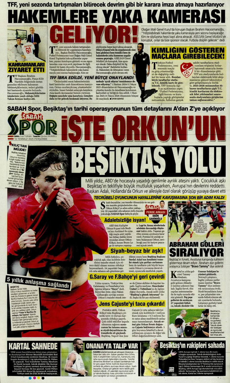 "Fenerbahçe'den Kerem Aktürkoğlu bombası" | Sporun manşetleri - 10