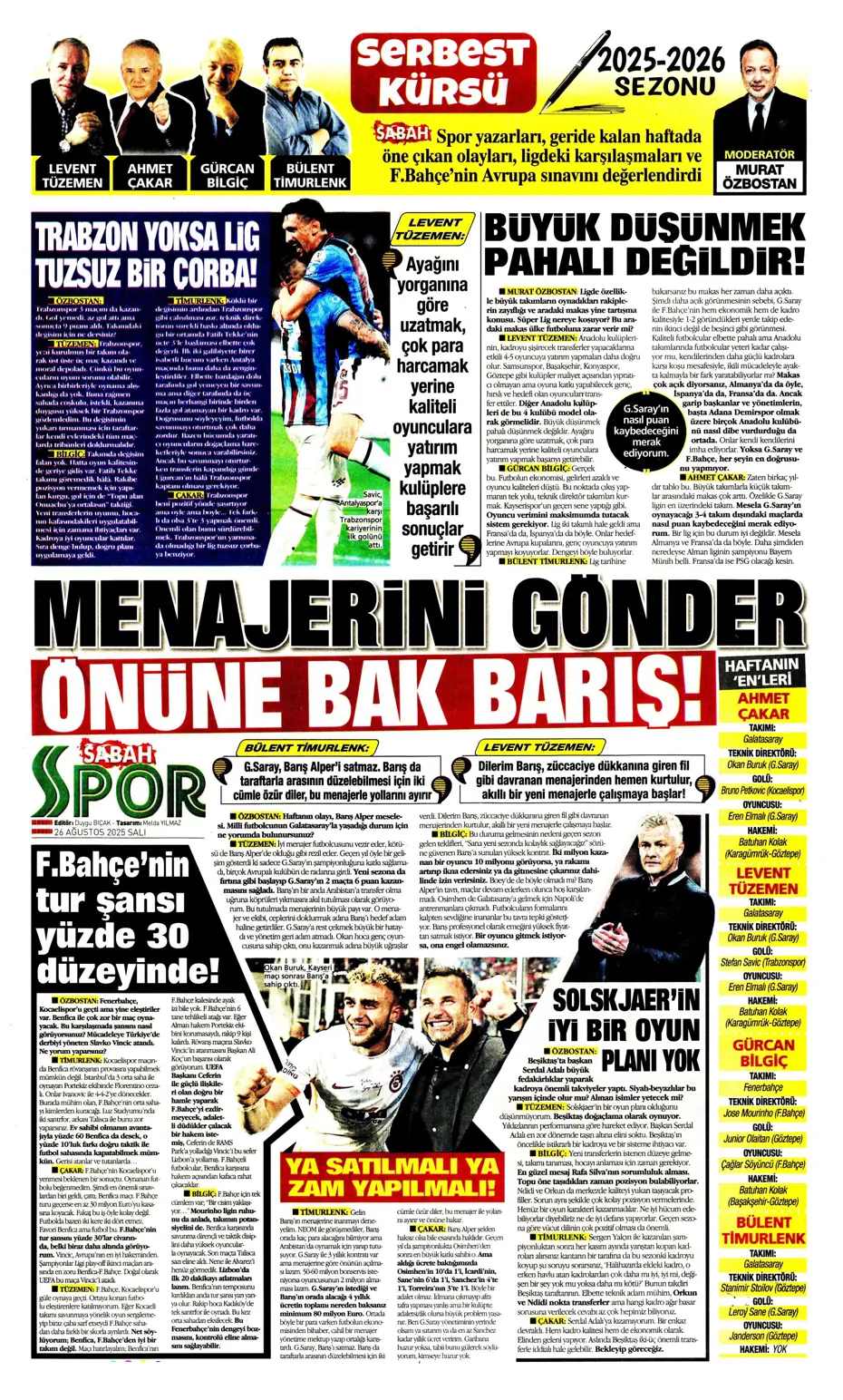 "Fenerbahçe, Zinchenko'yu bitiriyor" | Sporun manşetleri - 11