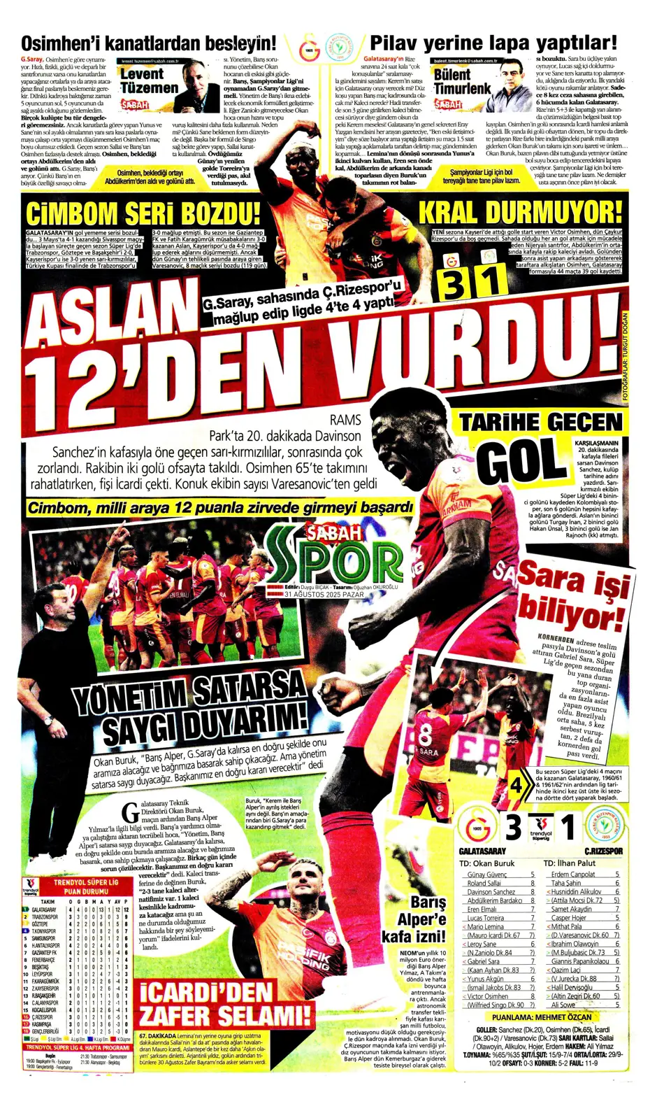 "Roger Schmidt'ten Fenerbahçe kararı" | Sporun manşetleri - 11