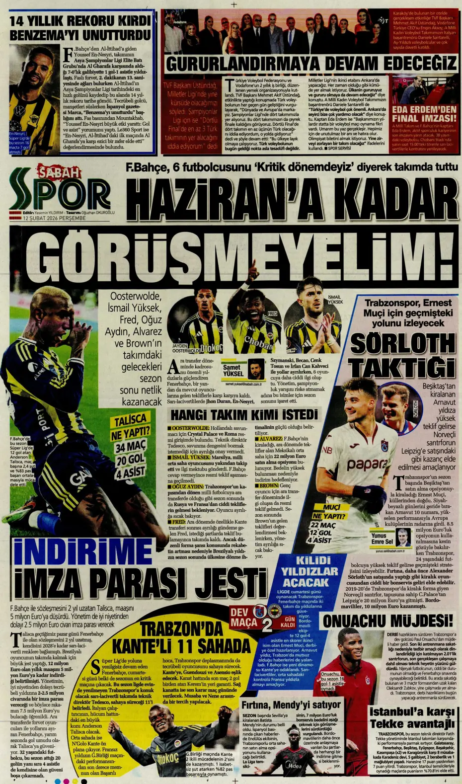 "En-Nesyri, Al-Ittihad'da tarihe geçti" | Sporun manşetleri - 18