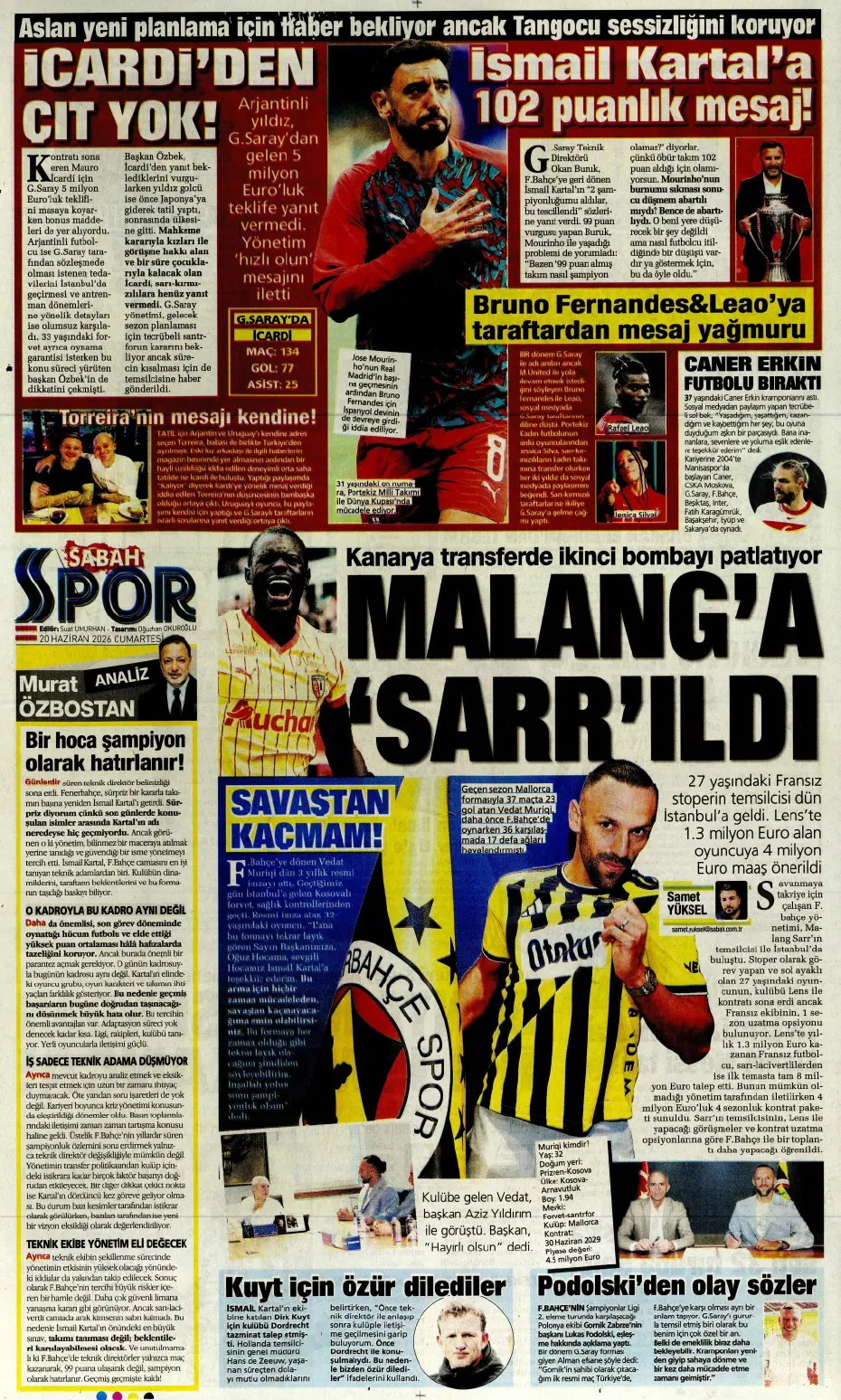 Ve Fenerbahçe için İstanbul'da! Fransız yıldızı Oğuz Çetin izledi, İsmail Kartal onayladı | Sporun manşetleri - 11