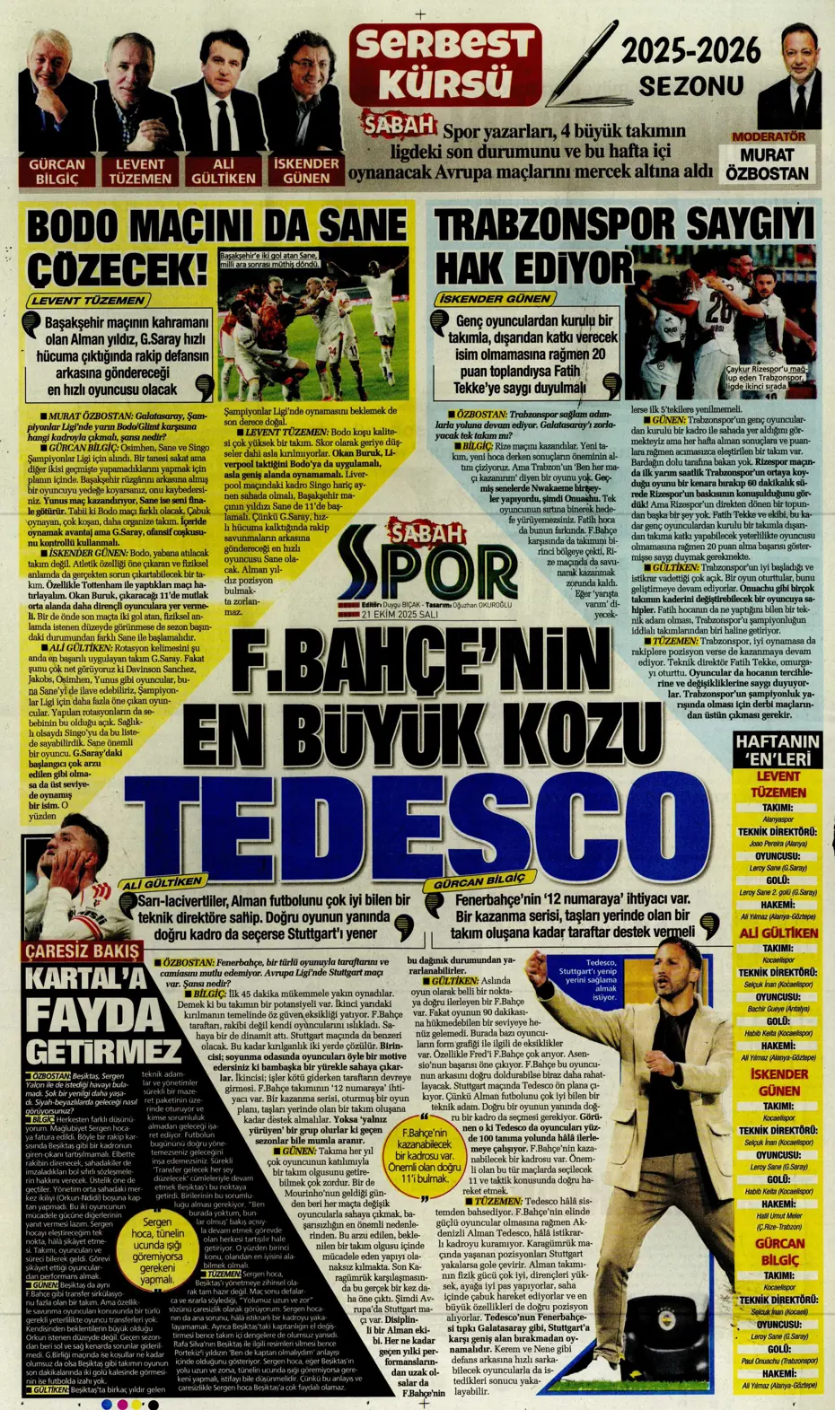 "Ve Goretzka doğrulandı" | Sporun manşetleri - 12 "Ve Goretzka doğrulandı" | Sporun manşetleri - 12