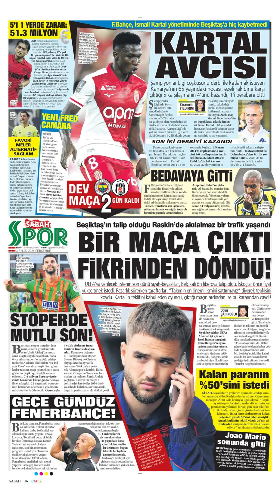 Can Uzun derken 2 isim daha! Fenerbahçe'den son gün bombaları | Sporun manşetleri - 23 Can Uzun derken 2 isim daha! Fenerbahçe'den son gün bombaları | Sporun manşetleri - 23