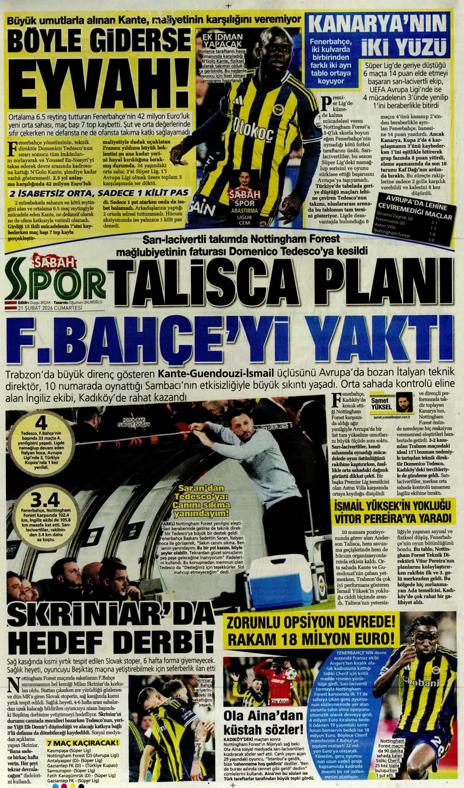 "İlk transfer Altay Bayındır" | Sporun manşetleri - 24