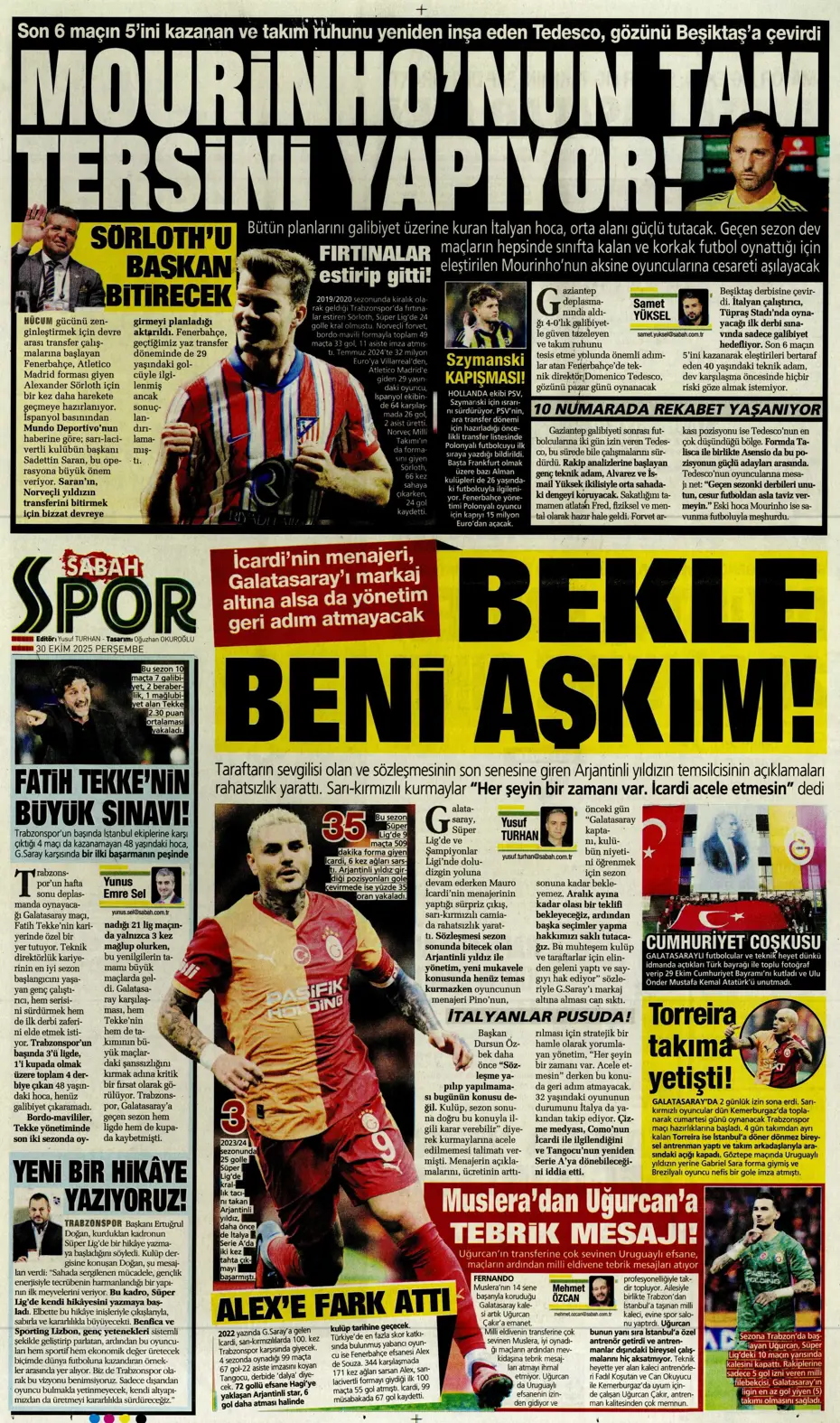 "Talisca teklife "Evet" dedi" | Sporun manşetleri - 10