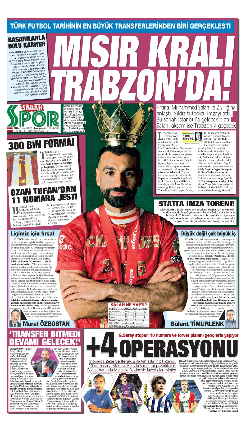 Salah sonrası Trabzonspor'un yeni bombası Süper Lig'den | Sporun manşetleri - 19