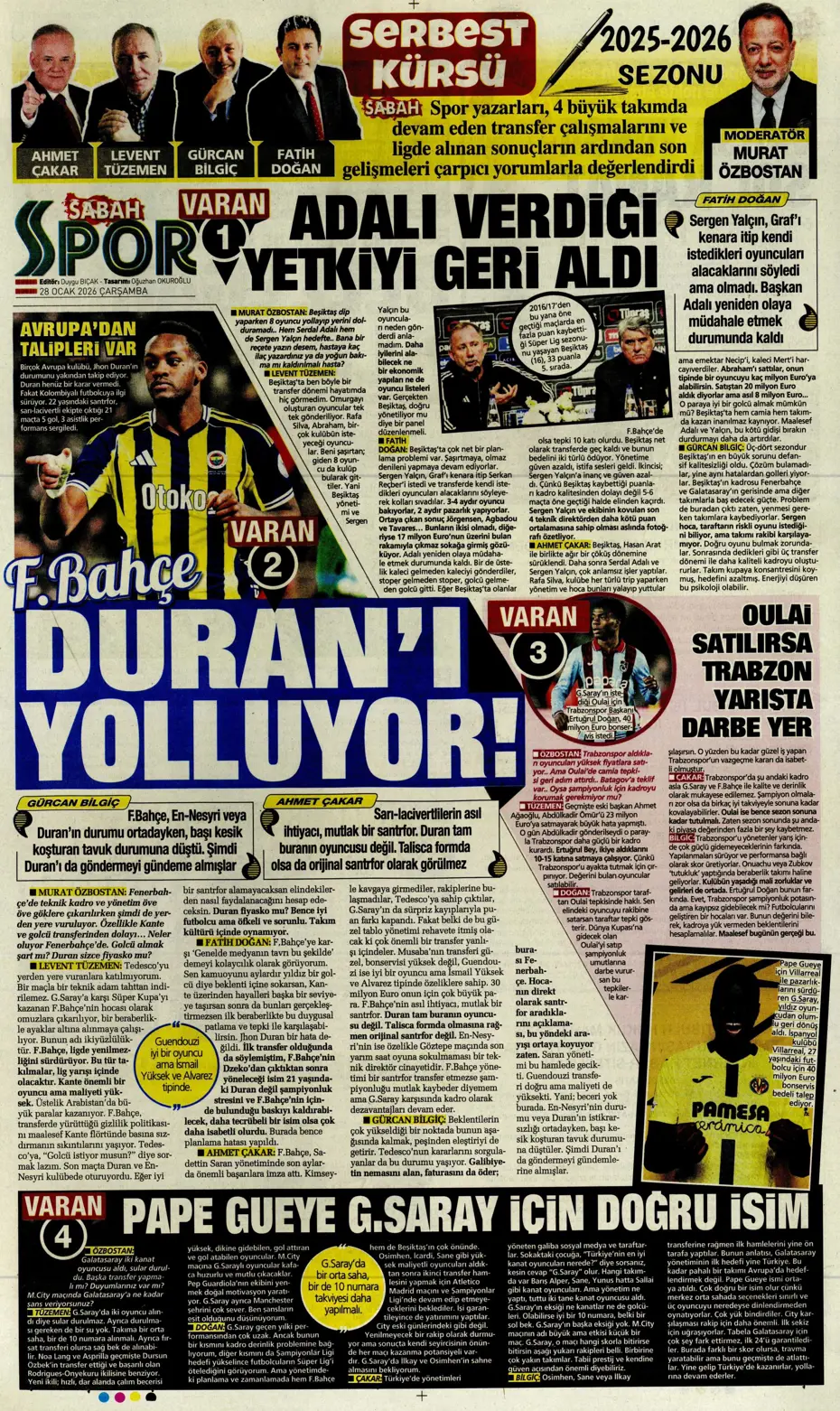 "Jose Mourinho Fenerbahçe'den bomba transfer yapıyor" | Sporun manşetleri - 5