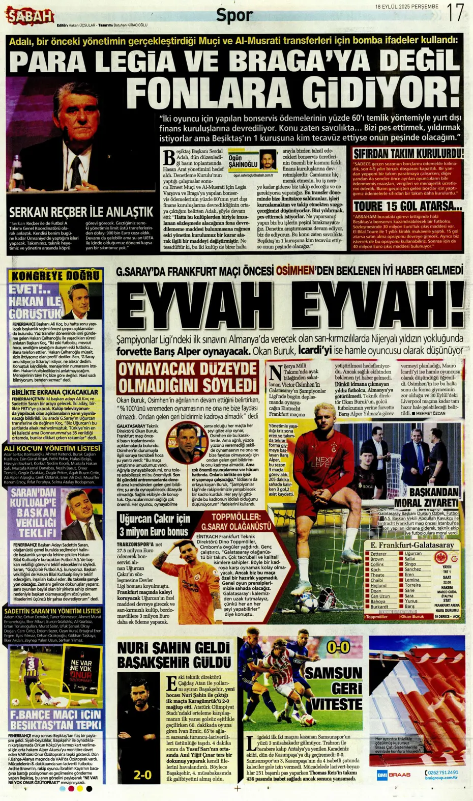 "Fenerbahçe 'Can' evinden vuruldu" | Sporun manşetleri - 7