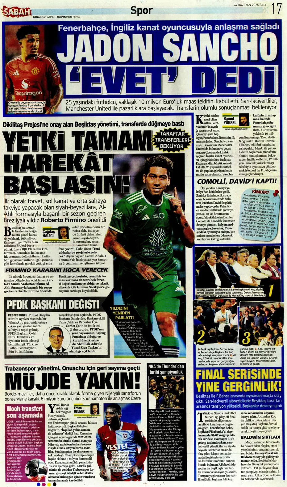 "Victor Osimhen'de son 16 gün" | Sporun manşetleri - 10