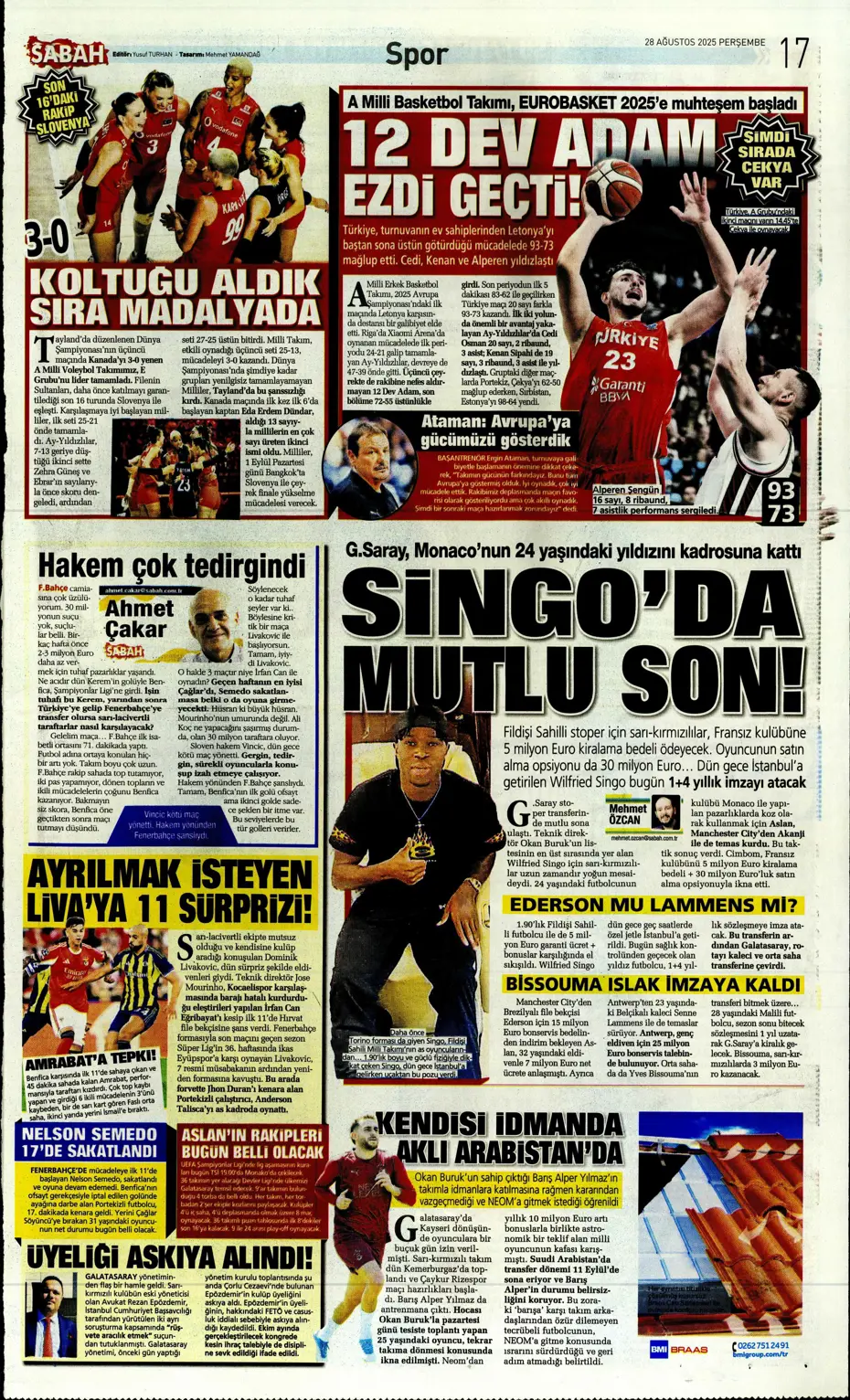 "Kerem Fenerbahçe'yi de Mourinho'yu da bitirdi" | Sporun manşetleri - 10
