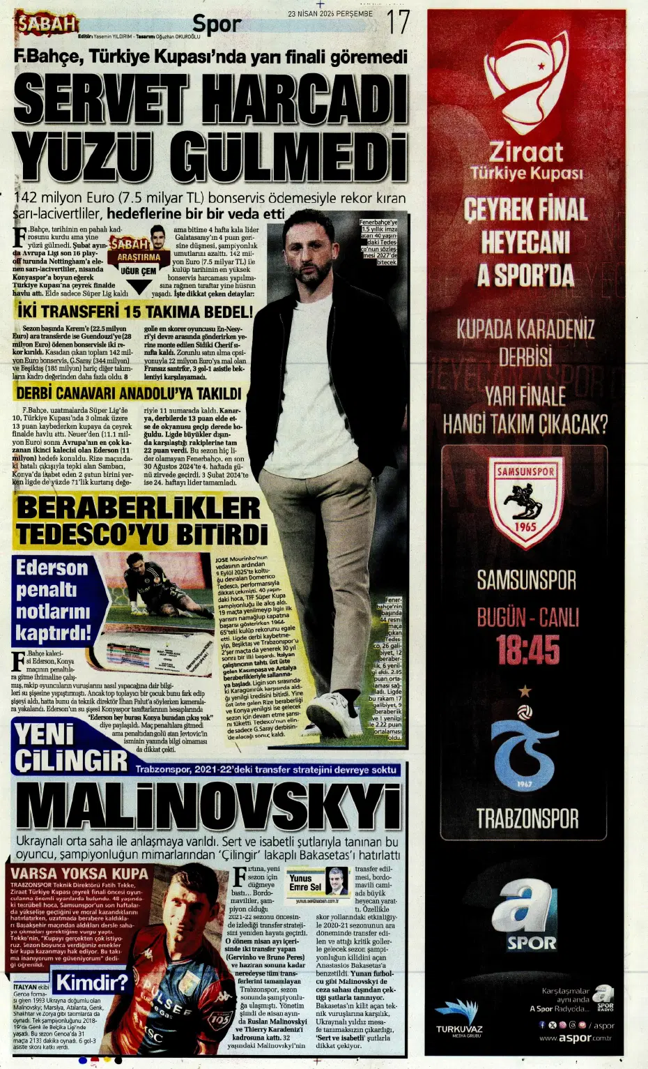 "Koopmeiners Galatasaray'a doğru" | Sporun manşetleri - 16