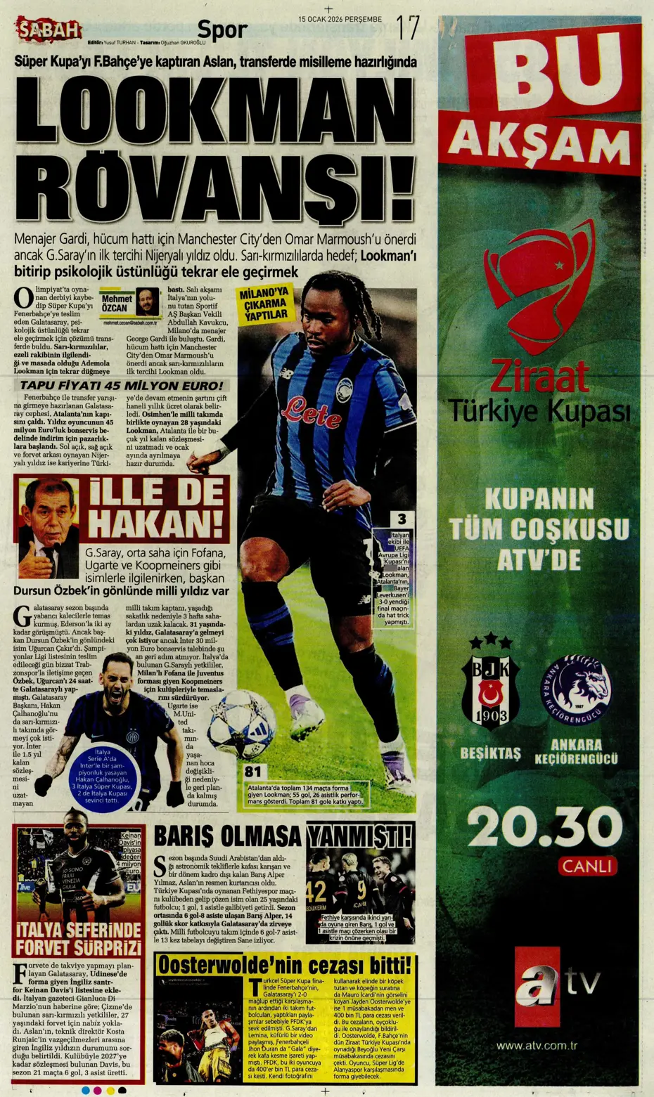 "Galatasaray'dan ters köşeye yatıran transfer: Manuel Locatelli" | Sporun manşetleri - 27