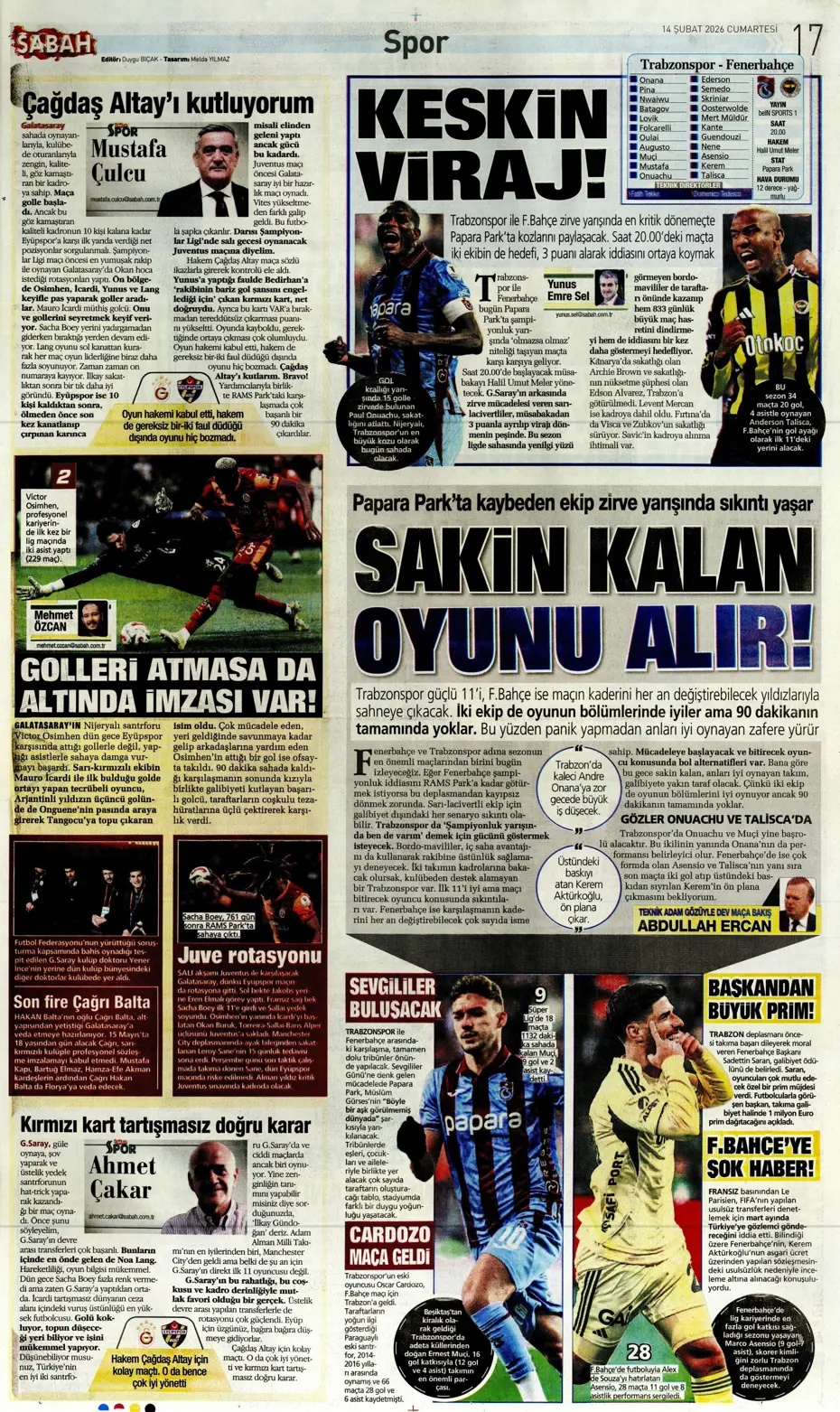 "Tedesco'dan Kerem Aktürkoğlu ve Musaba için flaş karar" | Sporun manşetleri - 9 "Tedesco'dan Kerem Aktürkoğlu ve Musaba için flaş karar" | Sporun manşetleri - 9