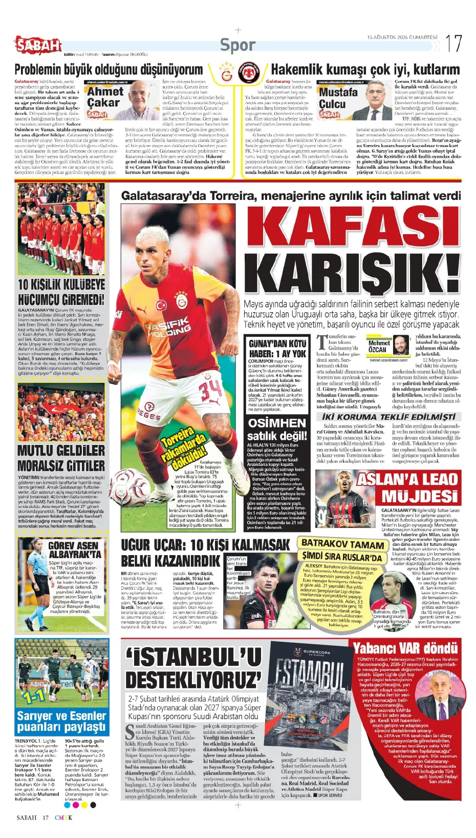 "Darwin Nunez geliyor" | Sporun manşetleri - 11 "Darwin Nunez geliyor" | Sporun manşetleri - 11