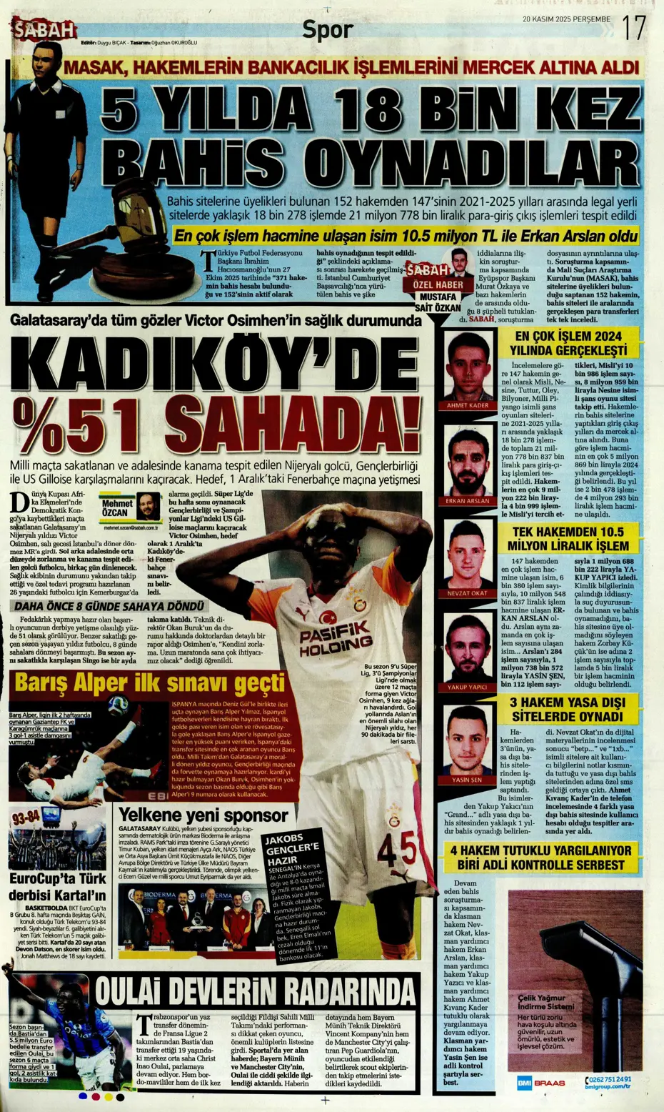 "Leao bombası" | Sporun manşetleri - 5