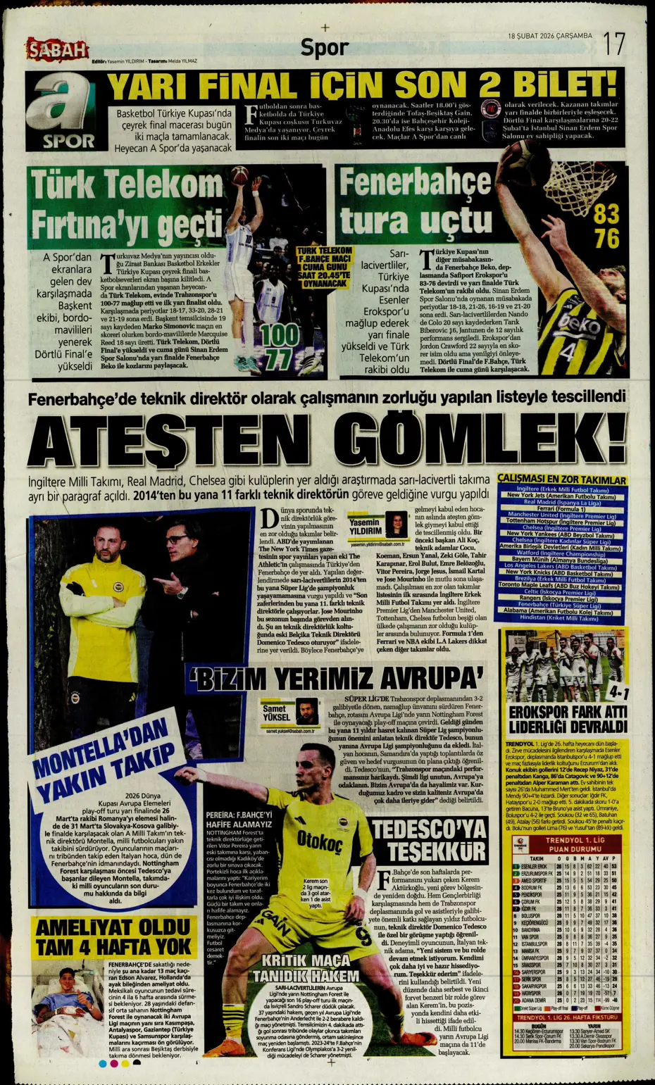 "Aslan Juve'yi perişan etti" | Sporun manşetleri - 8