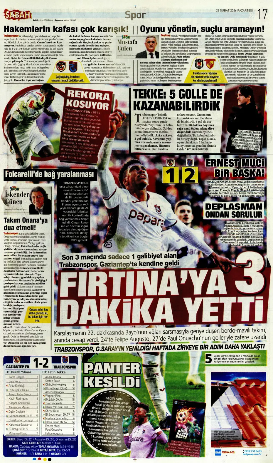 "Fenerbahçe'ye Galatasaray dopingi: Whatsapp grubunda bayram havası" | Sporun manşetleri - 6 "Fenerbahçe'ye Galatasaray dopingi: Whatsapp grubunda bayram havası" | Sporun manşetleri - 6