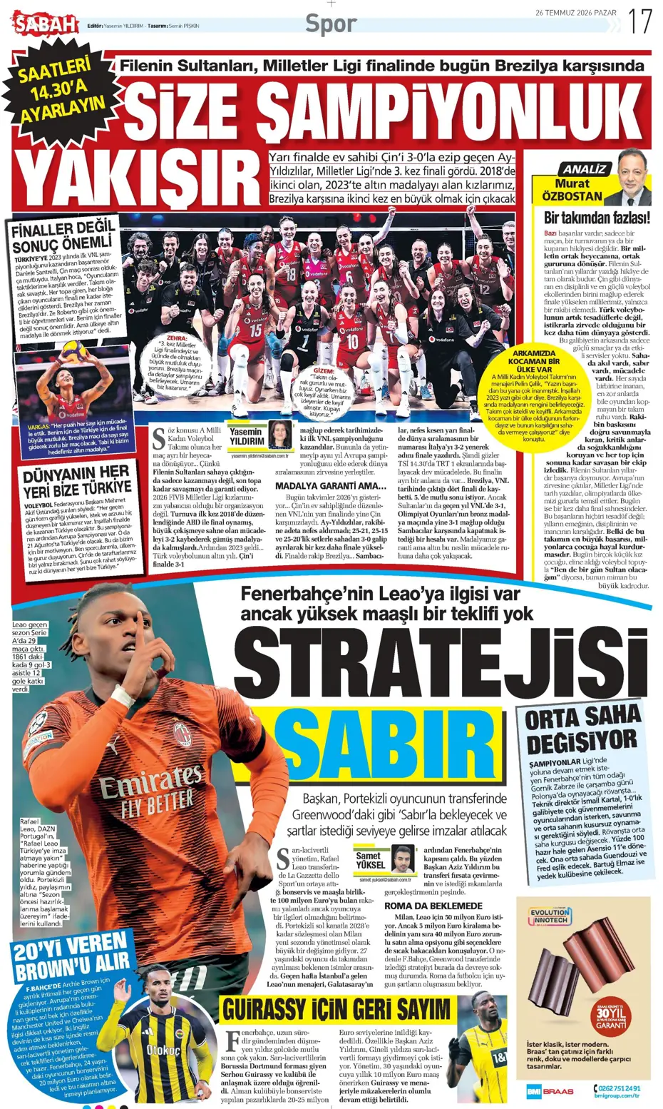 "Darwin Nunez geliyor" | Sporun manşetleri - 14