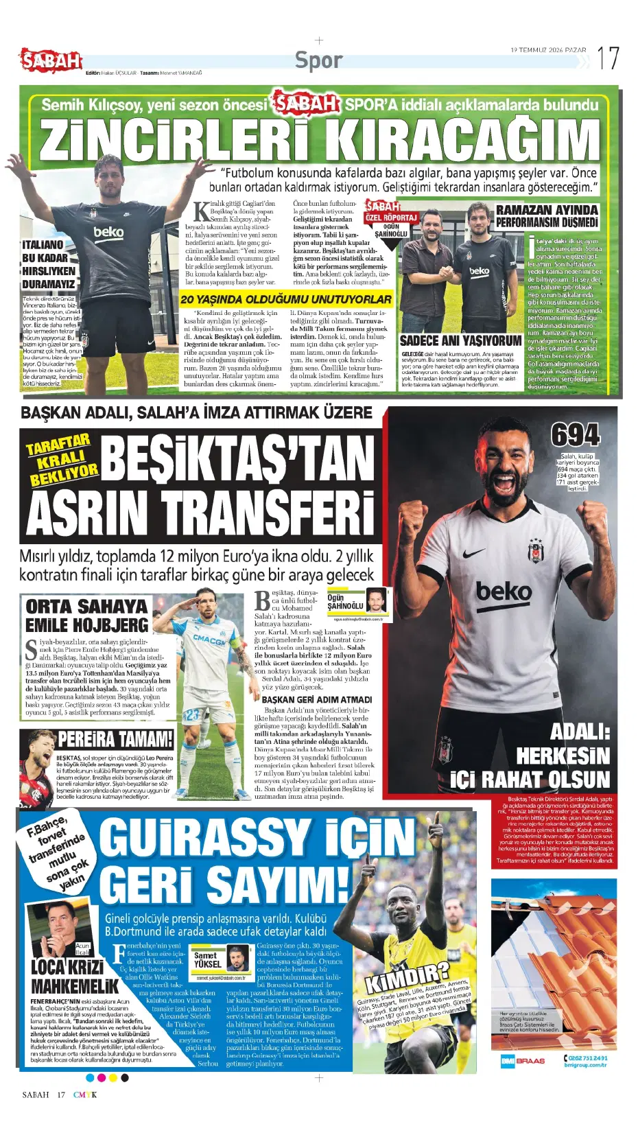 Salah sonrası durmak yok! Beşiktaş'tan bir transfer daha, işlem tamam | Sporun manşetleri - 21