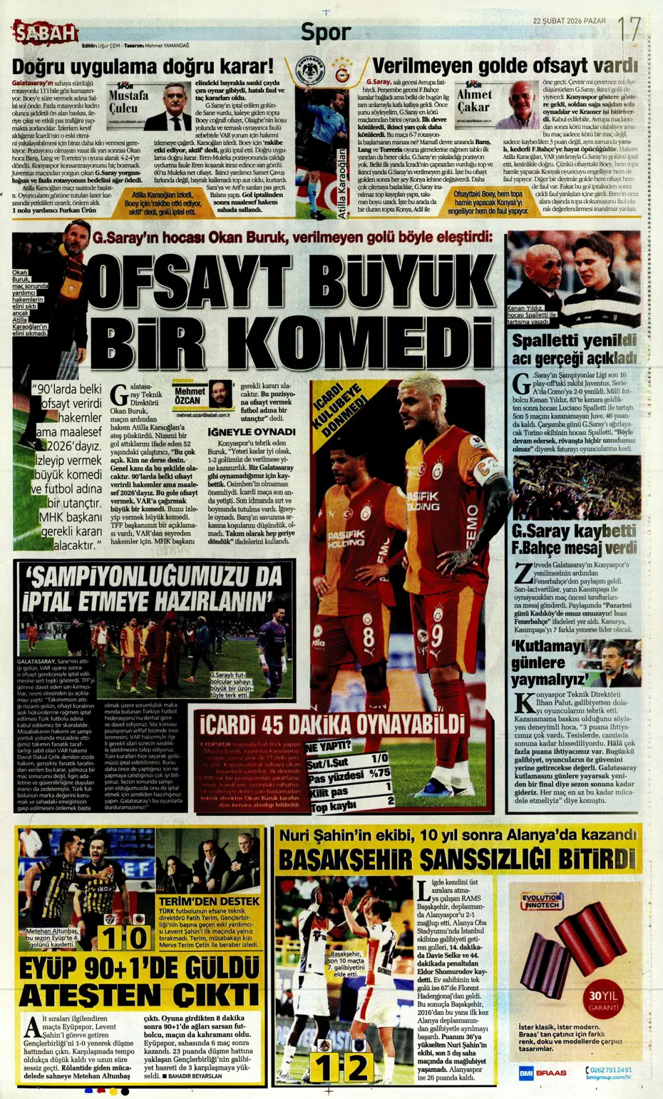 "Beklenen golcü Sörloth" | Sporun manşetleri - 14