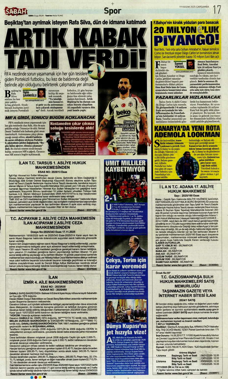 "Bizim Çocuklar Boğa'yı şişledi" | Sporun manşetleri - 11