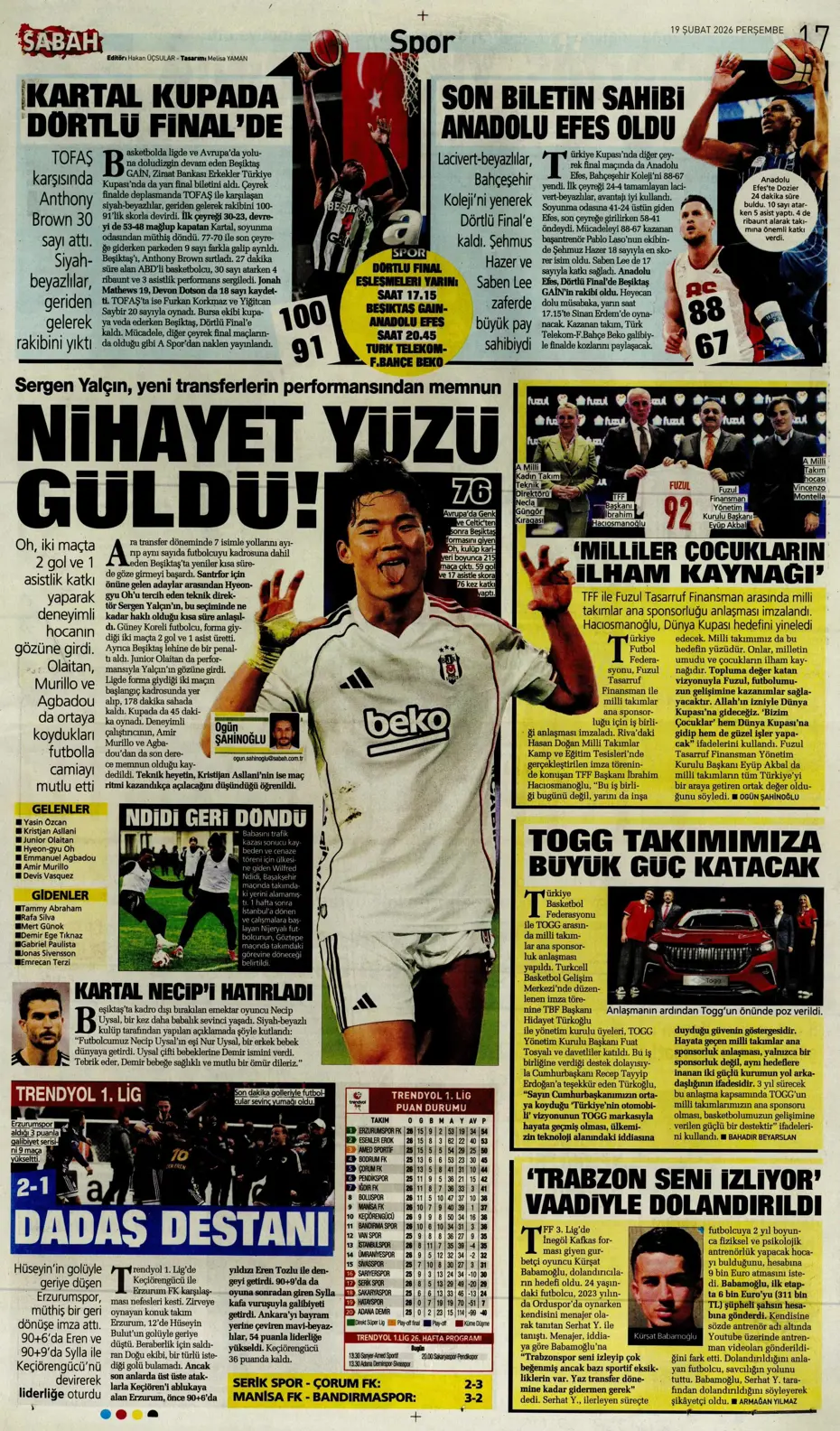 "Napoli'den Galatasaray'a Noa Lang için görülmemiş jest" | Sporun manşetleri - 26