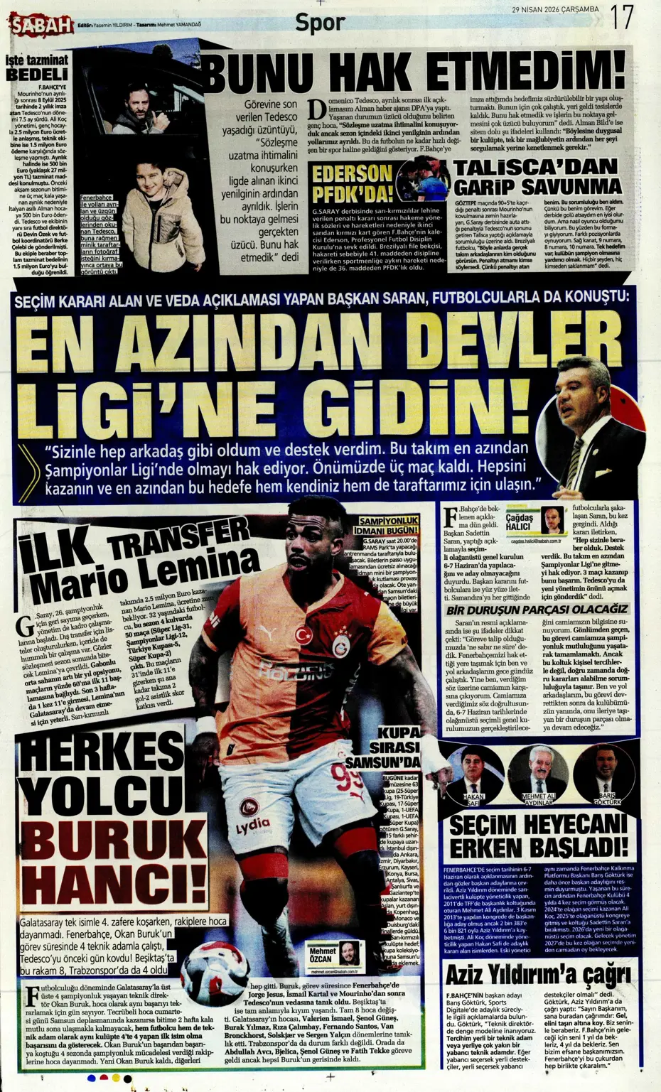 Daha fesih imzası kurumadan Tedesco'ya talip çıktı | Sporun manşetleri - 18