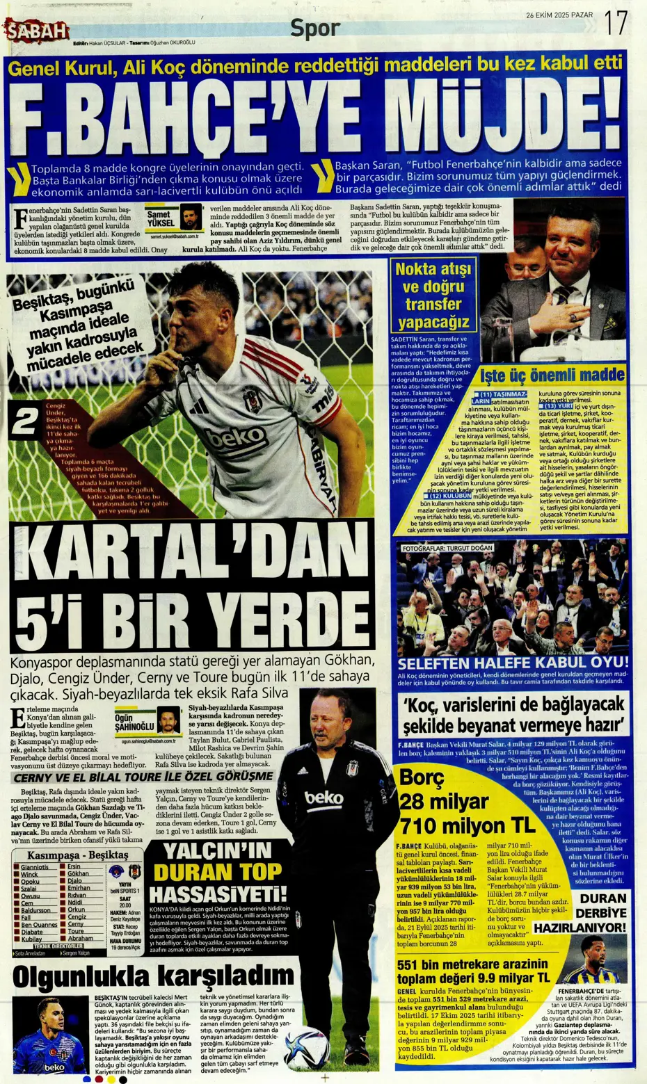"Fenerbahçe'ye gol makinesi Sörloth" | Sporun manşetleri - 9 "Fenerbahçe'ye gol makinesi Sörloth" | Sporun manşetleri - 9