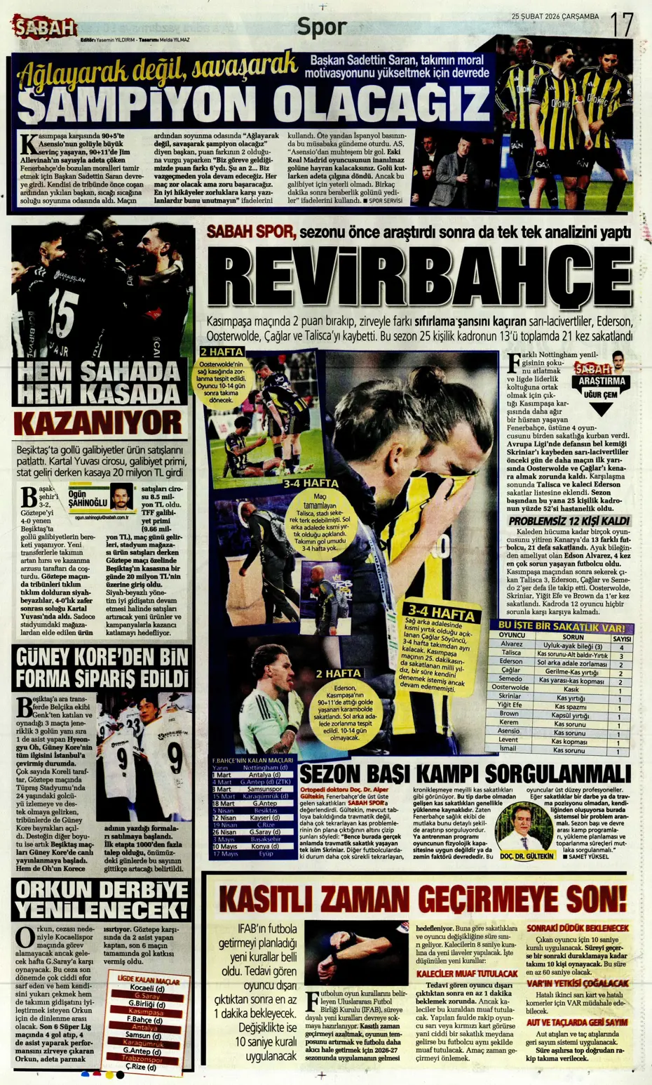 "Fenerbahçe'de Vedat Muriqi sürprizi yaşanıyor" | Sporun manşetleri - 10