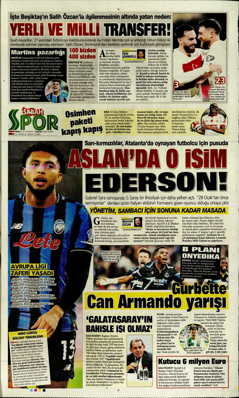 "Kerem Aktürkoğlu'na beklenmedik talip çıktı" | Sporun manşetleri - 13