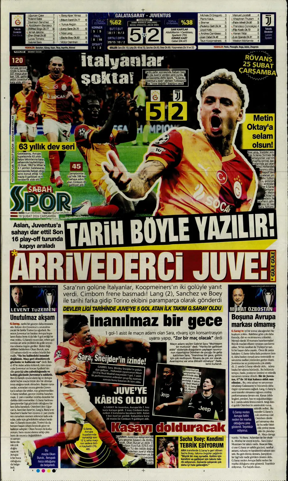 "Aslan Juve'yi perişan etti" | Sporun manşetleri - 16