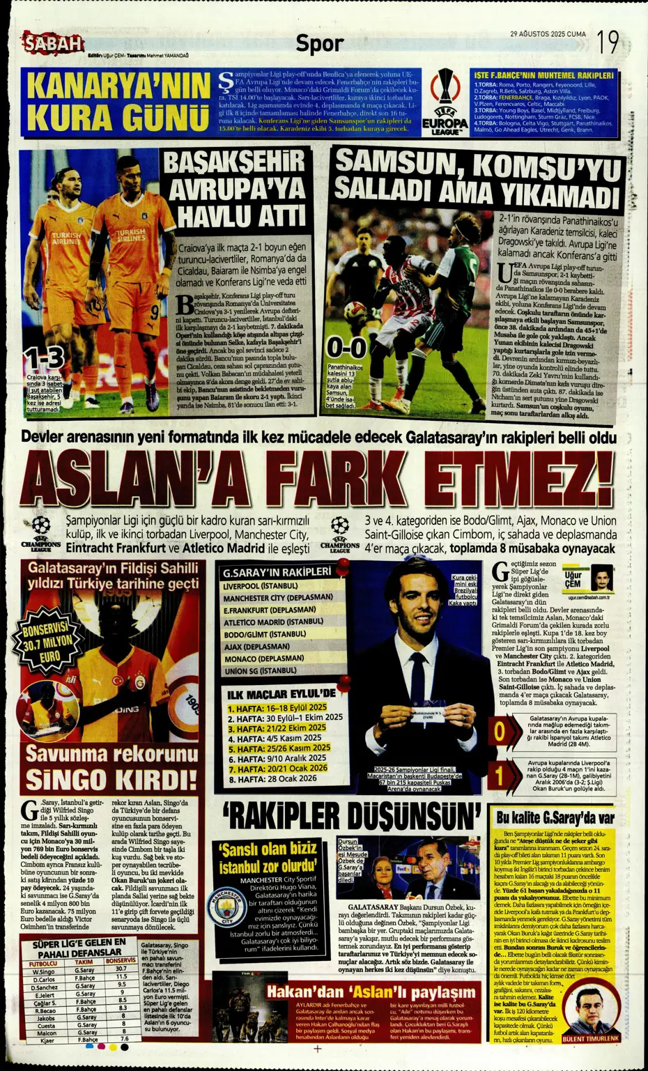 "Avrupa da gitti Solskjaer de" | Sporun manşetleri - 10