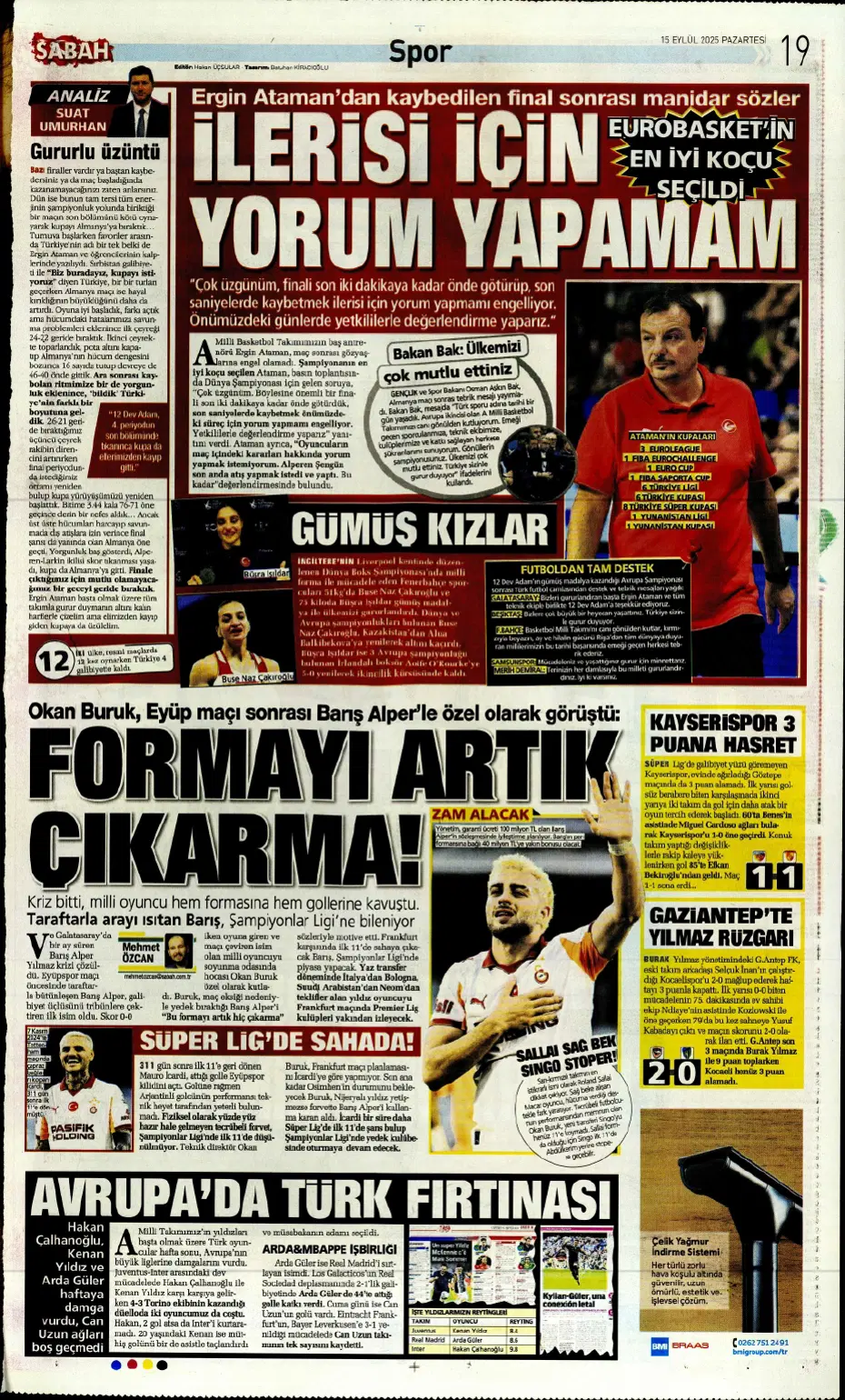 "Galatasaray'da Leroy Sane sıkıntısı" | Sporun manşetleri - 9