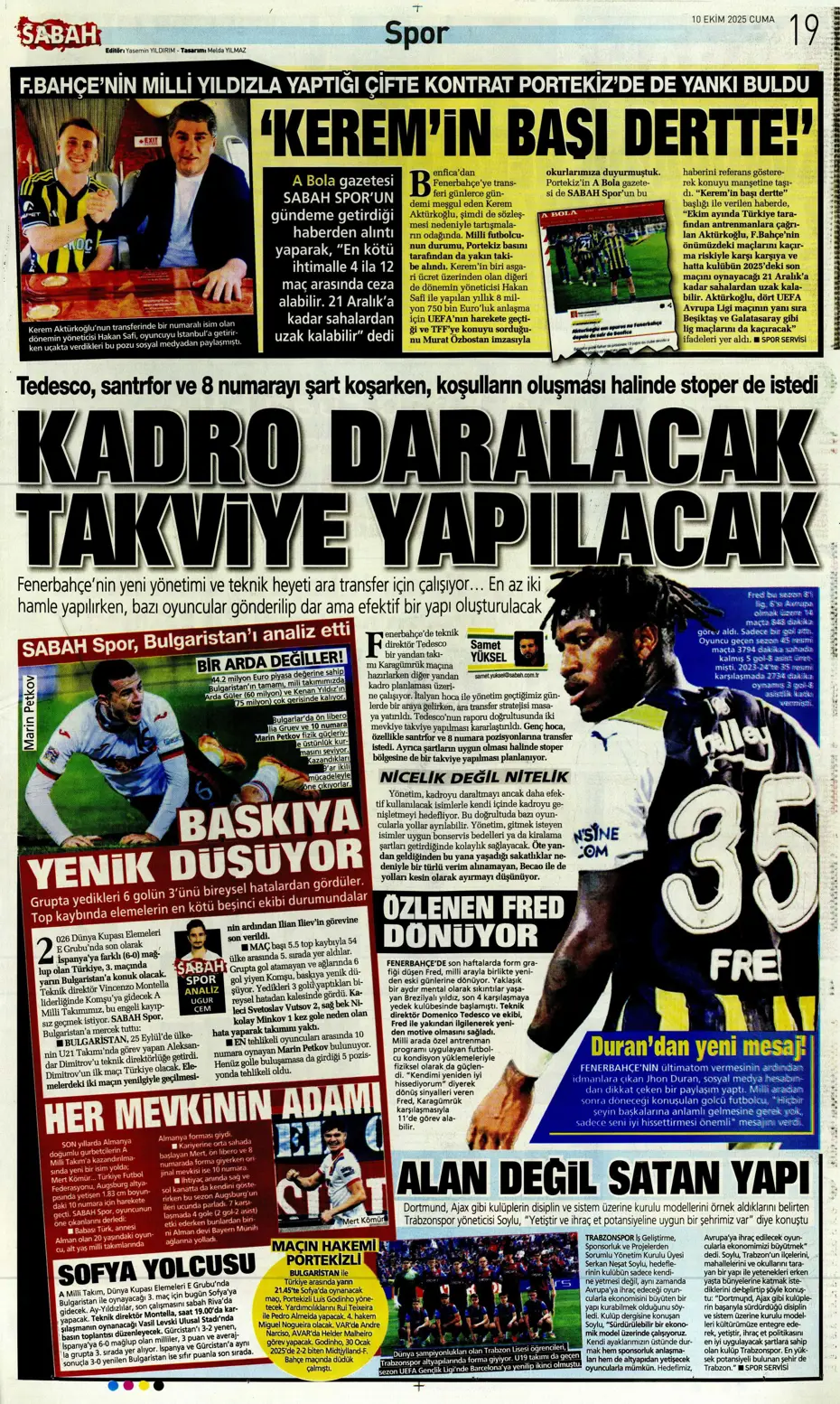 "Sadettin Saran ilk transferini milli yıldızla yapıyor" | Sporun manşetleri - 9