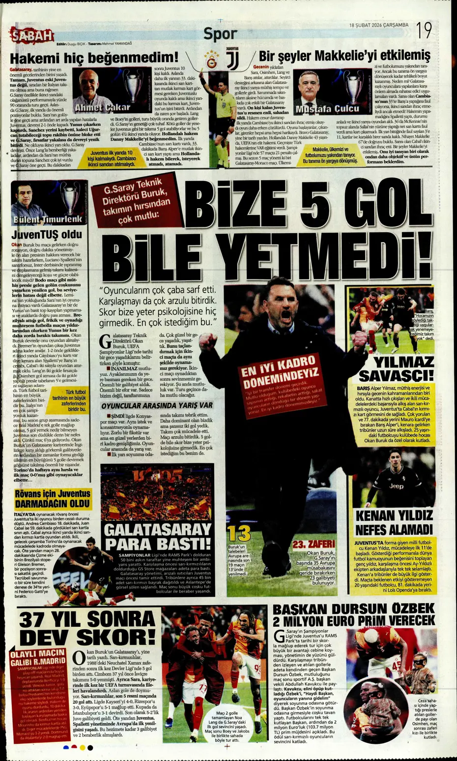 "Aslan Juve'yi perişan etti" | Sporun manşetleri - 4